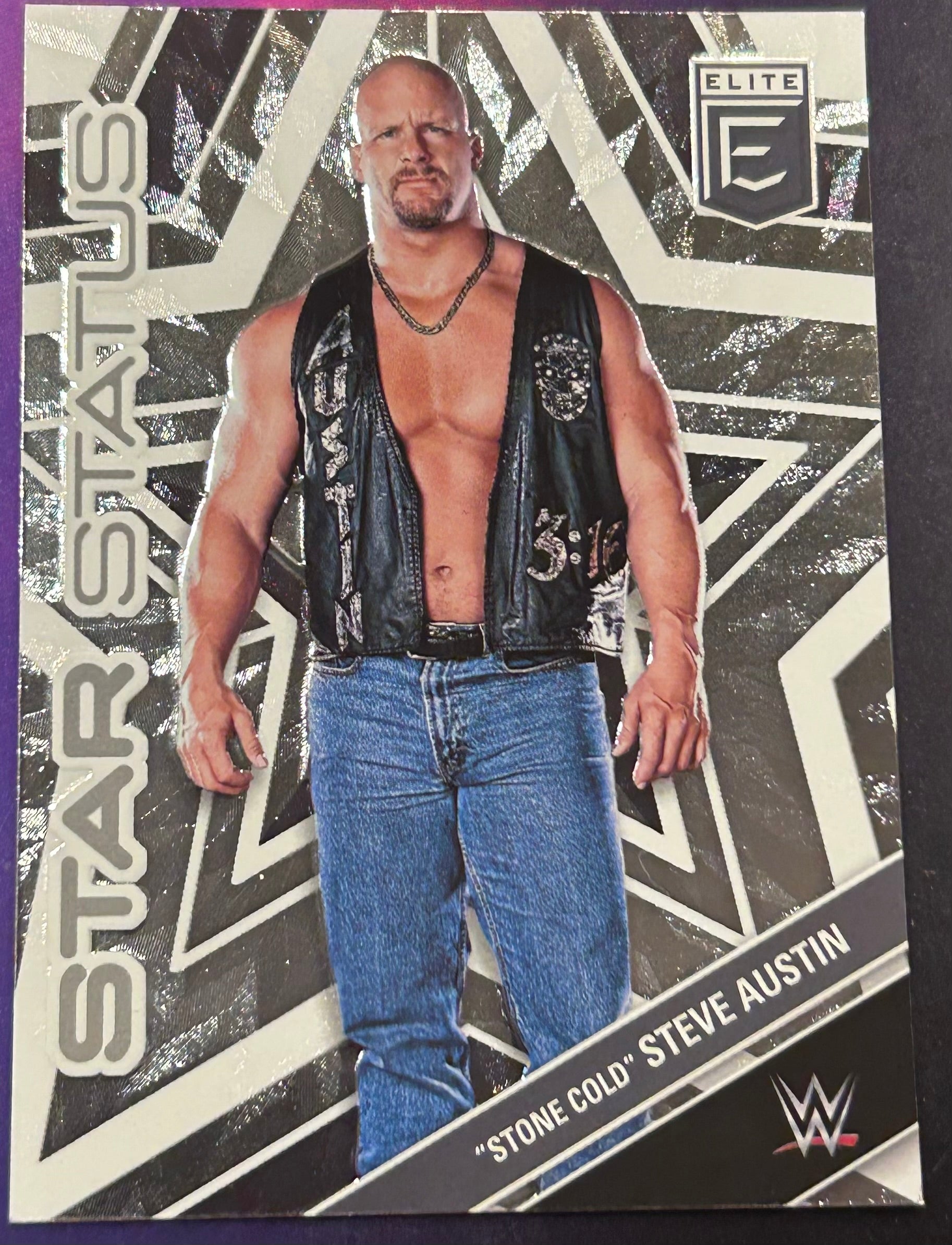 ★特選オンリー１★決算スペシャル【アメジストwithヒマラヤ岩塩✳︎紅石英】❤️ Stone Cold Steve Austin 2023 WWE Panini Donruss Elite “STAR STATUS