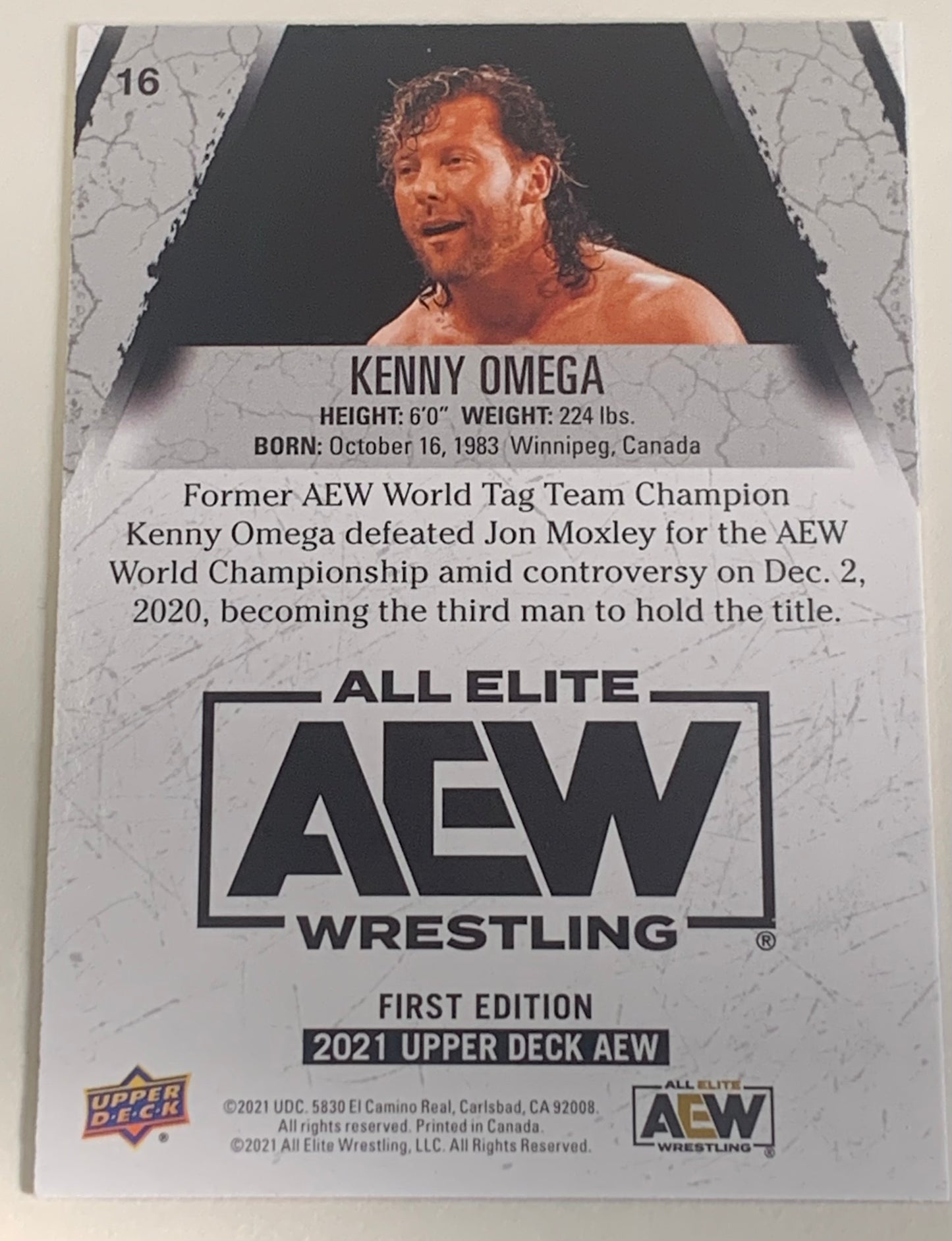 Kenny Omega 2021 UD Upper Deck Yellow Parallel Card