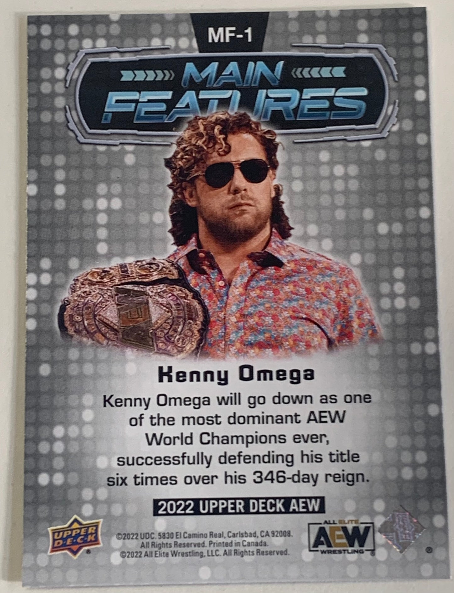 Kenny Omega 2022 UD Upper Deck Main Features Gold Card