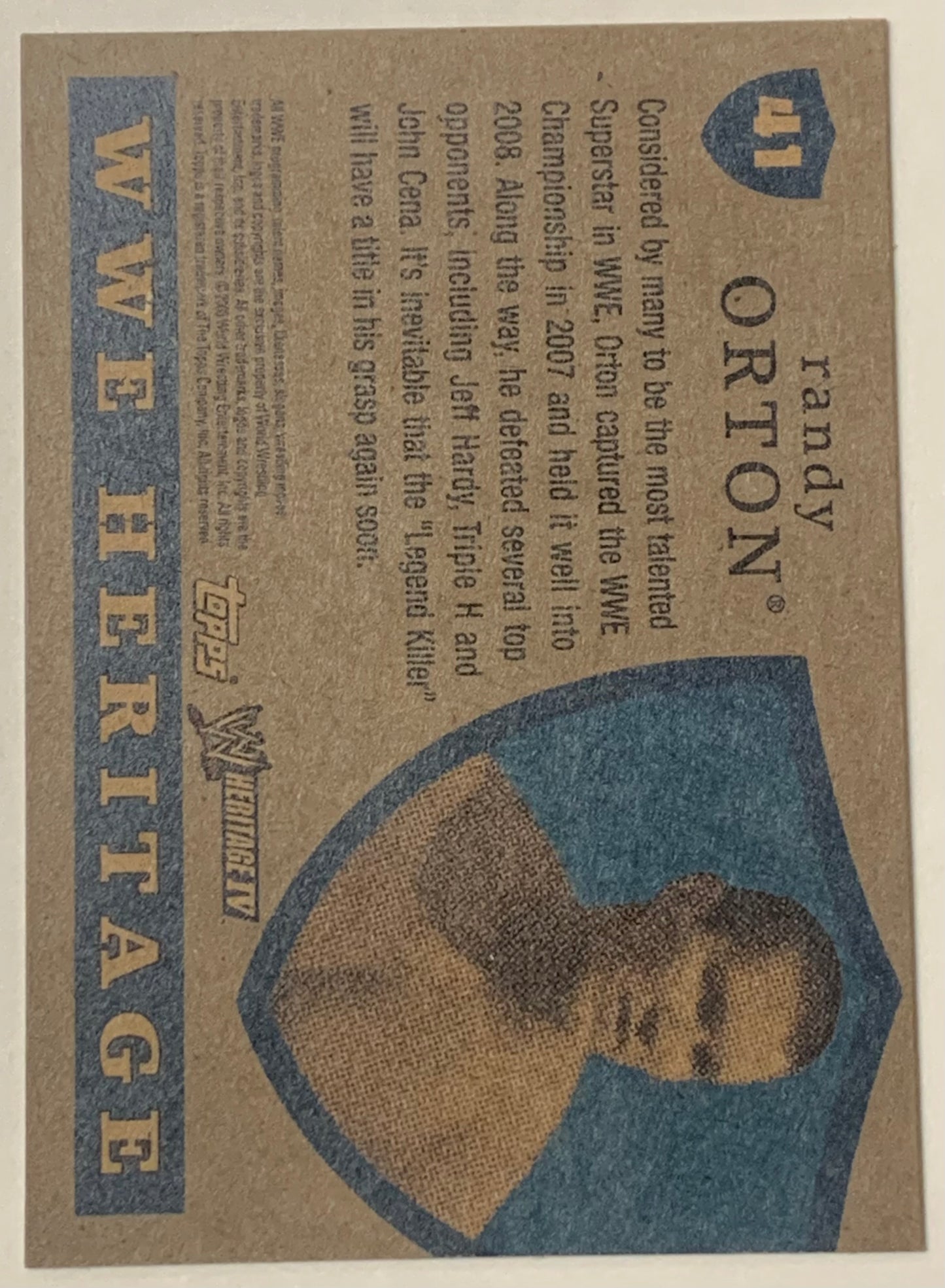 Randy Orton 2008 WWE Topps Heritage Card