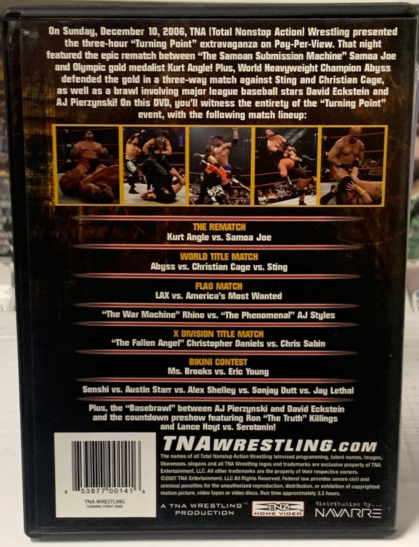 TNA DVD “Turning Point” 12/10/2006 (Angle, Samoa Joe, Sting, Christian & so much more)