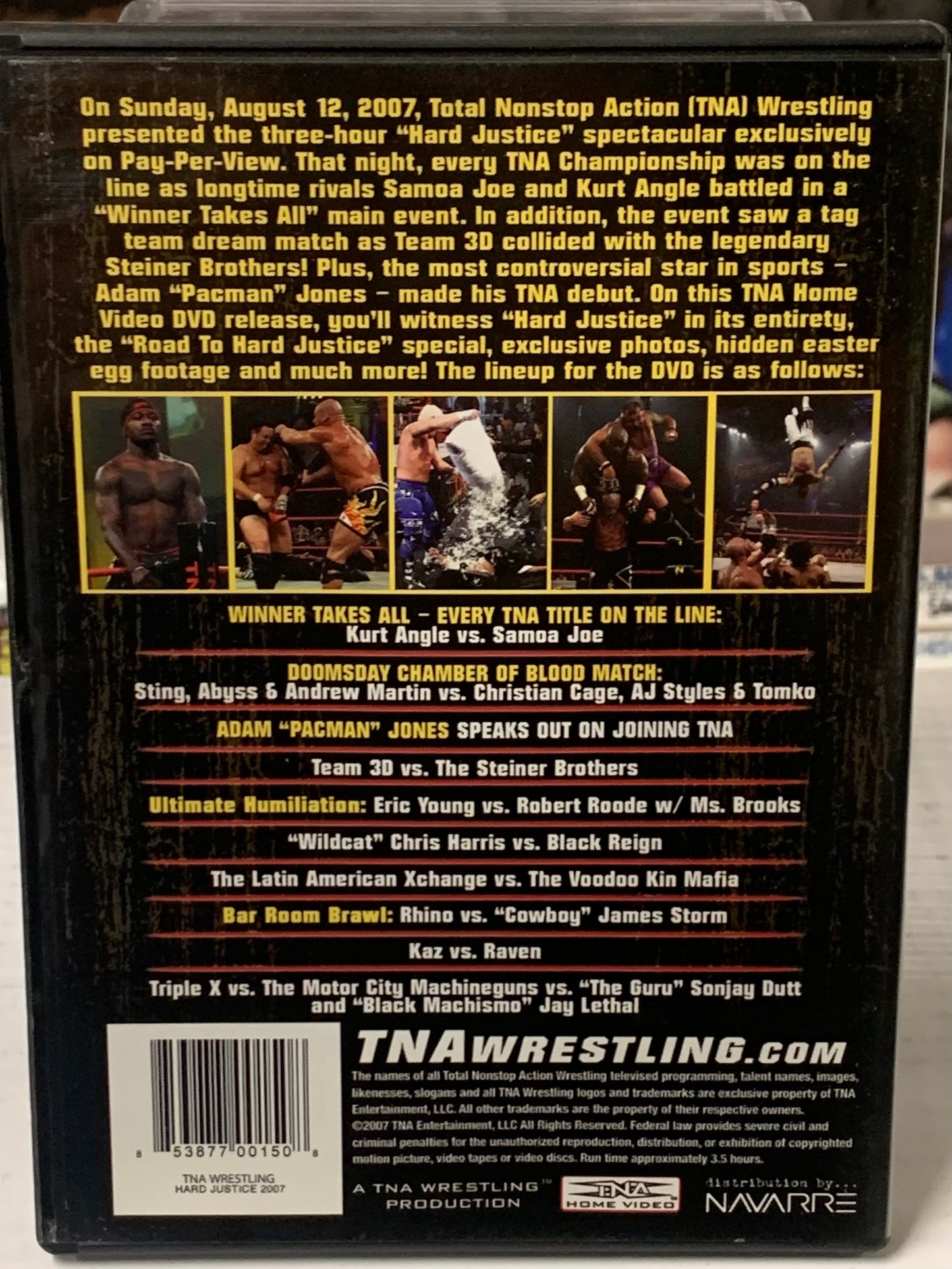TNA DVD “ Hard Justice 2007” (Angle, Samoa Joe, Sting, Abyss & so much more)