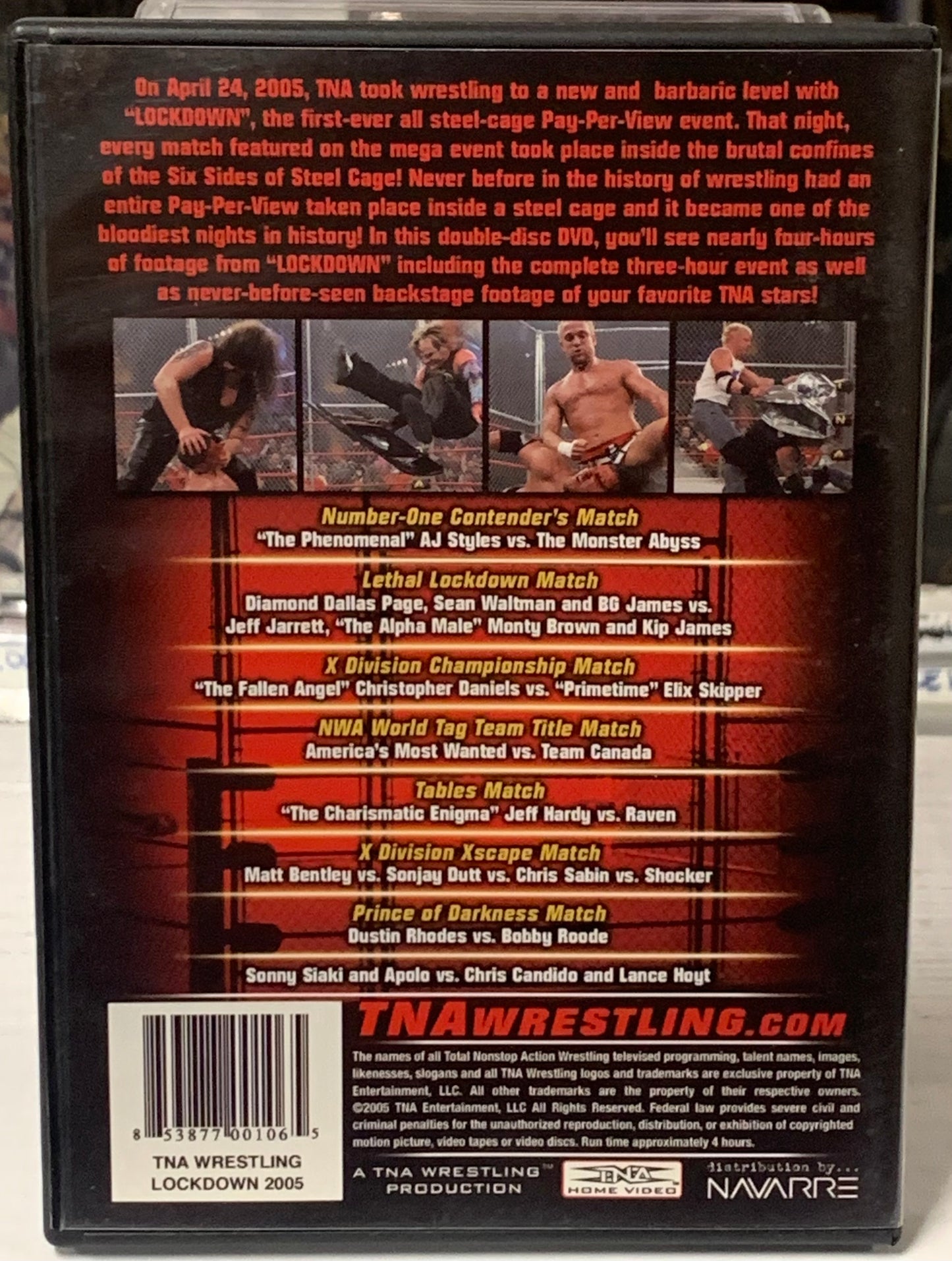 TNA DVD (2-Disc Set) “LockDown 2005” (AJ Styles, Abyss, DDP, Jeff Hardy & so much more)