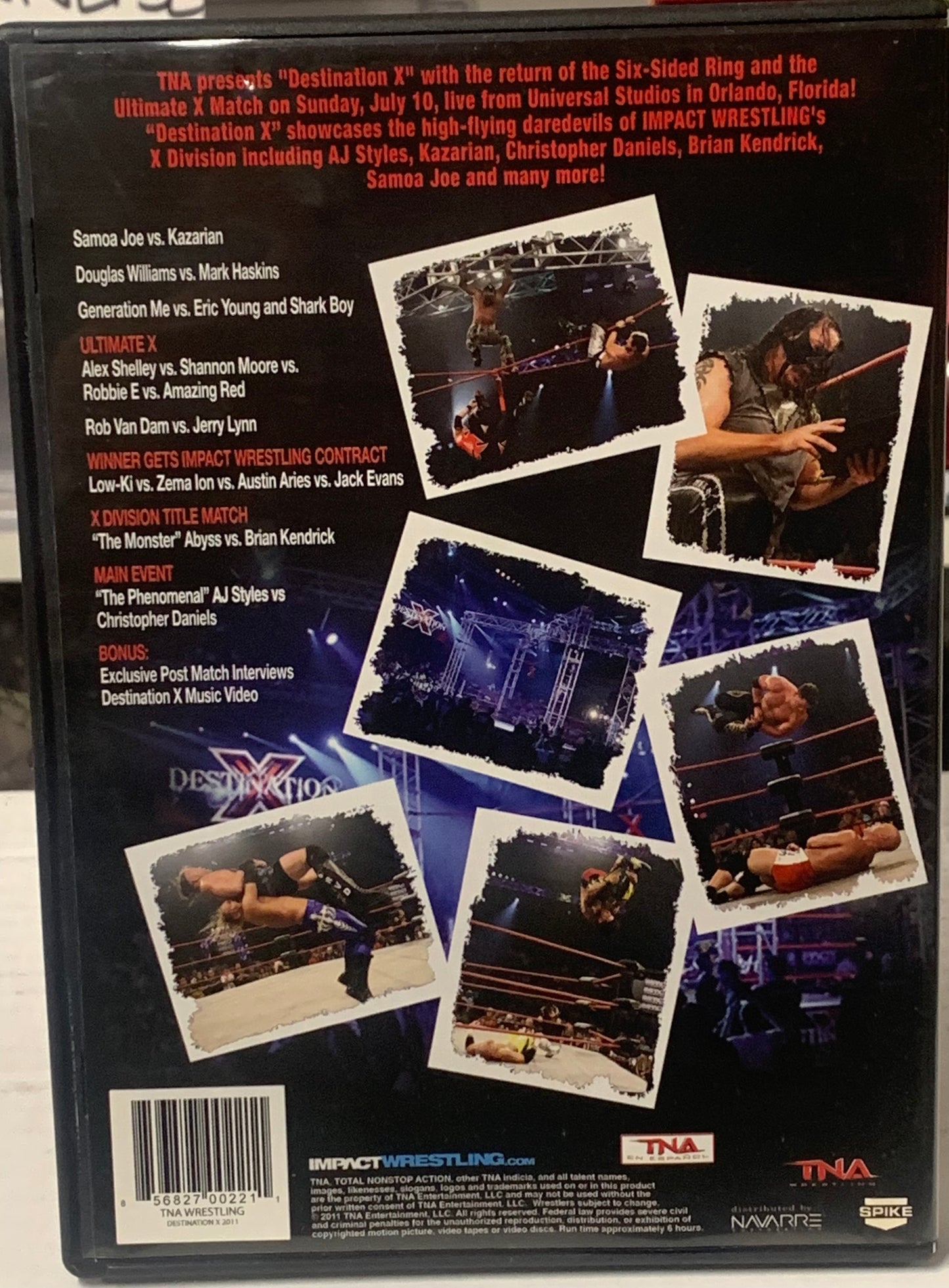 TNA DVD “Destination X 2011” (Samoa Joe, Generation Me, RVD, Lowki & so much more)