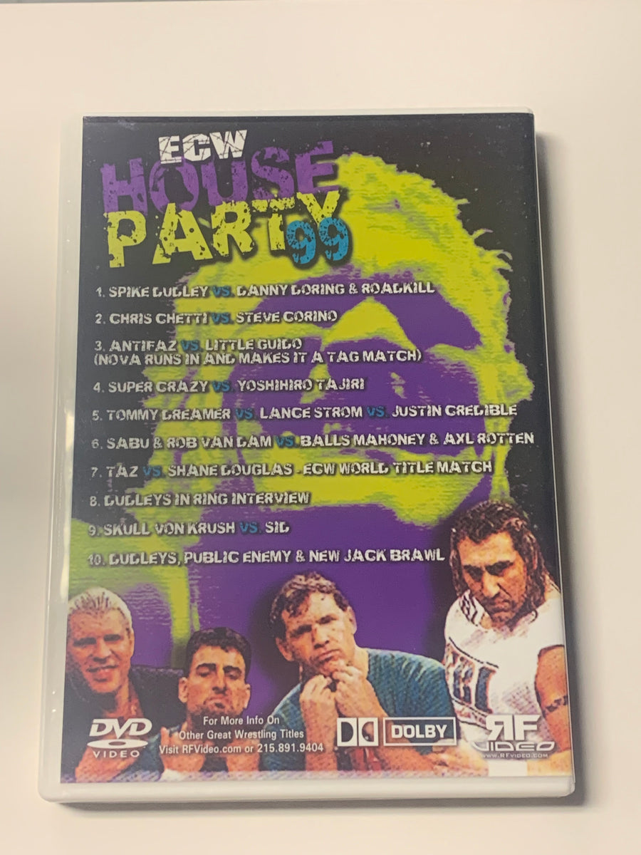 ECW DVD “House Party 1999” DVD Dreamer Taz Dudleys The Wrestling Universe
