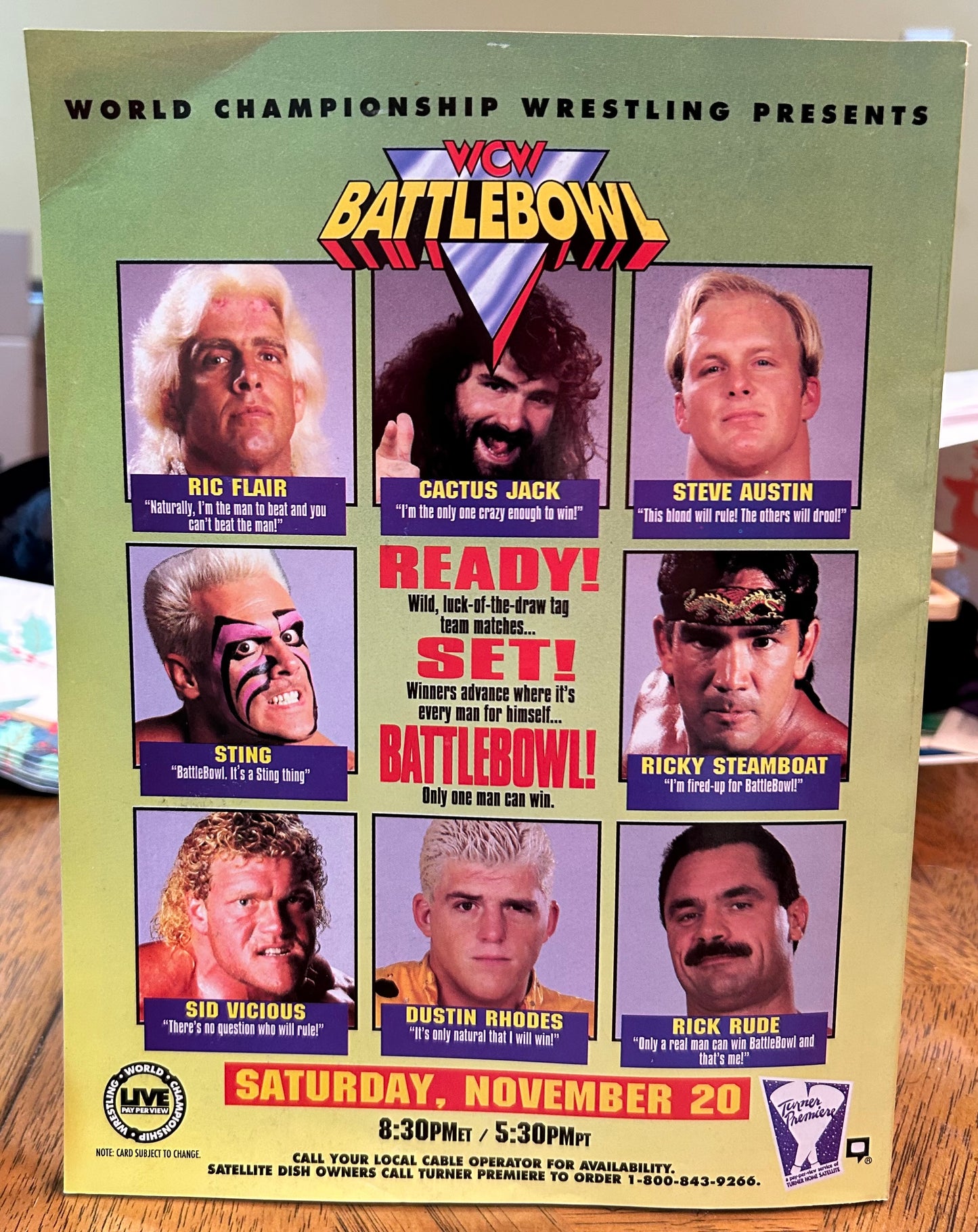 WCW Official Magazine December 1993 (Rick Rude, Sid Vicious, Cactus Jack & much more)