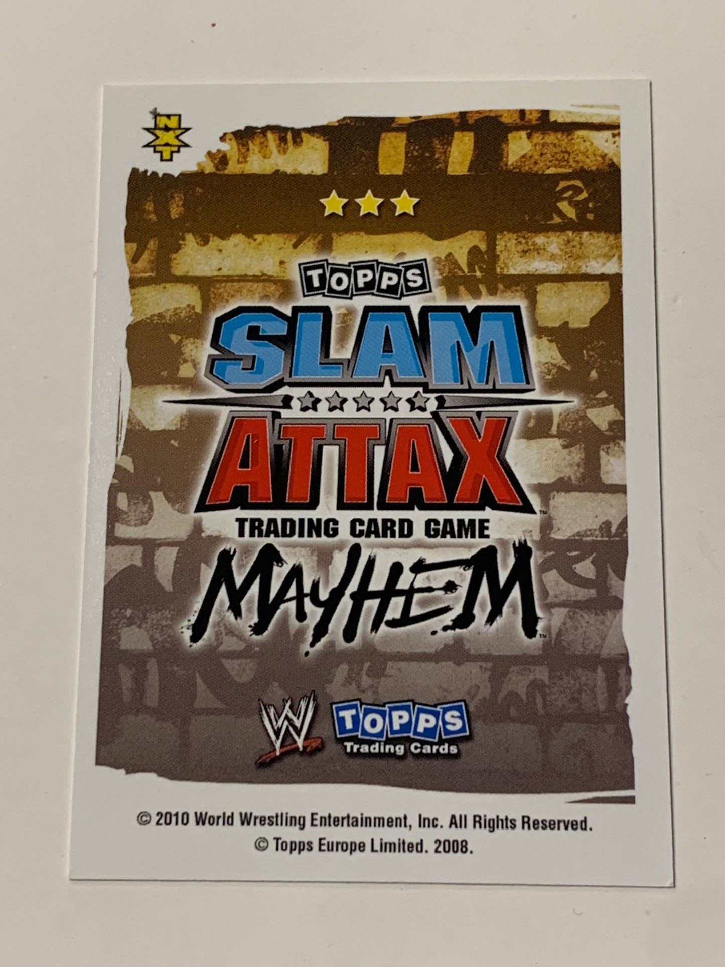 Kaval aka Lowki 2010 WWE Topps Slam Attax ROOKIE Card Senshi