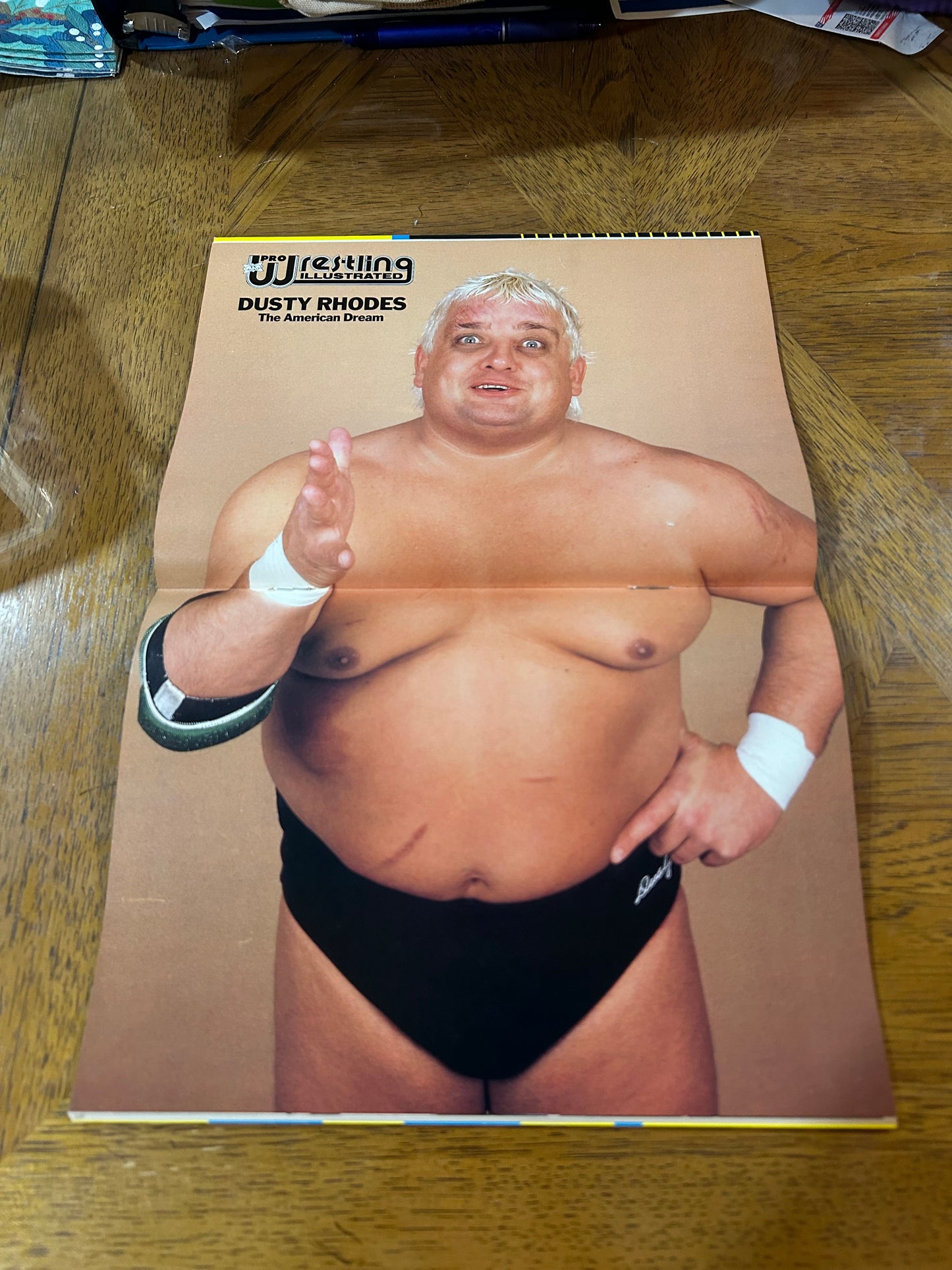 PWI Pro Wrestling Illustrated Magazine April 1990 (Dusty Rhodes Full Color Poster)