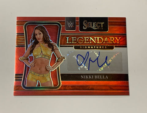 Nikki Bella 2022 WWE Select Red Prizm Auto Signature Card #50/99