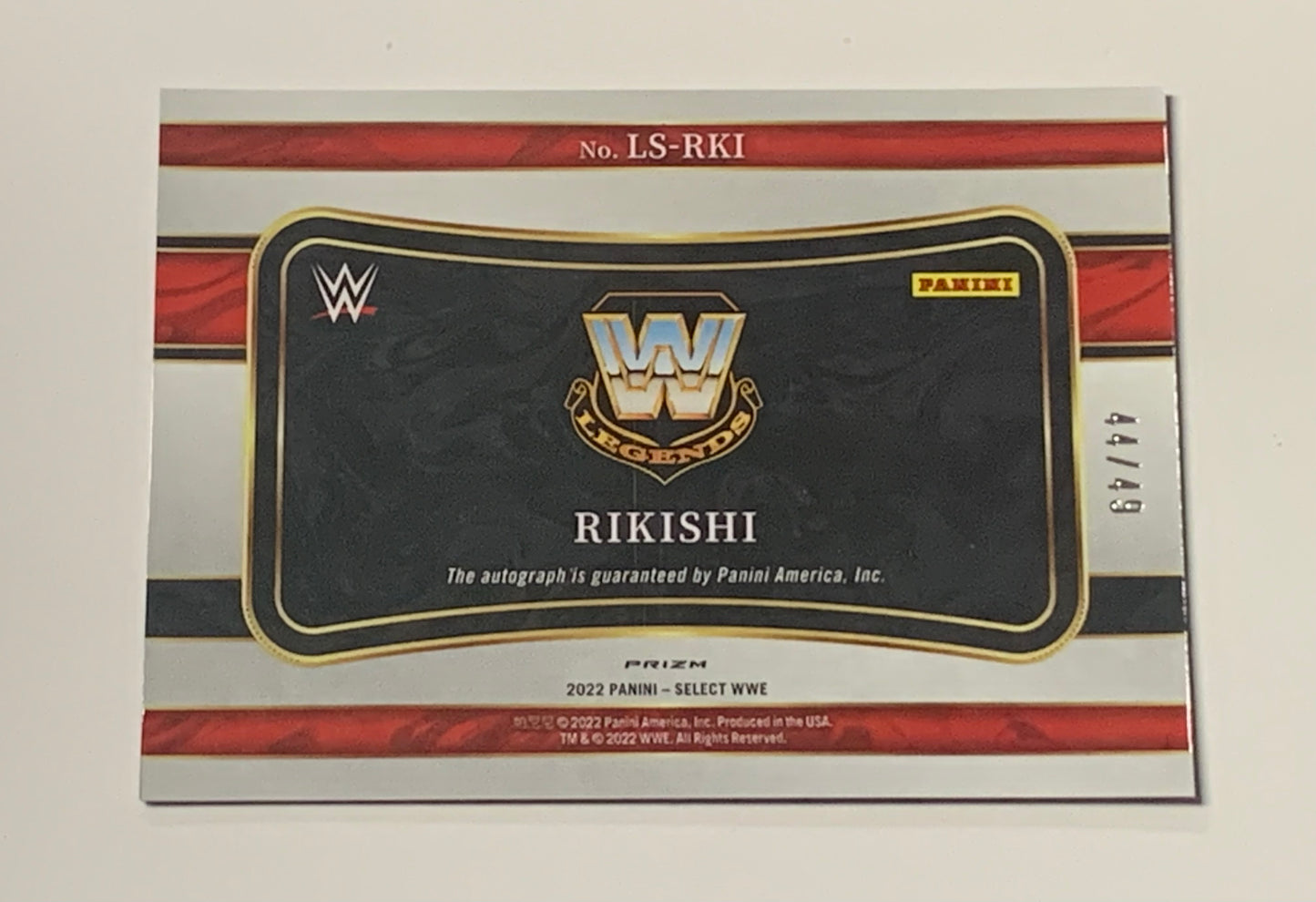 Rikishi 2022 WWE Select Legendary Blue Signatures Auto Card #44/49