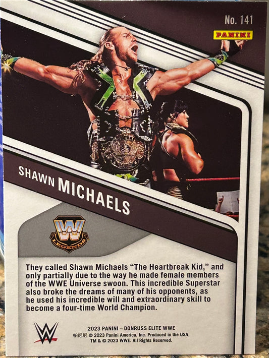Shawn Michaels 2023 WWE Donruss Elite Green Refractor Card