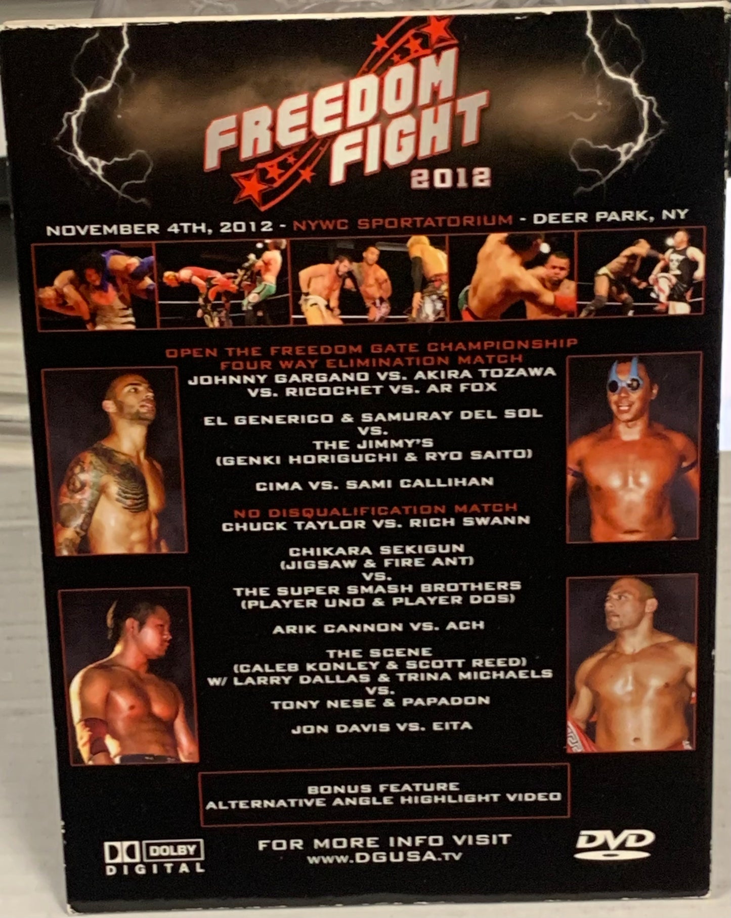Dragon Gate USA DVD “Freedom Fight 2012” (Gargano, AR Fox, Riccochet & so much more)