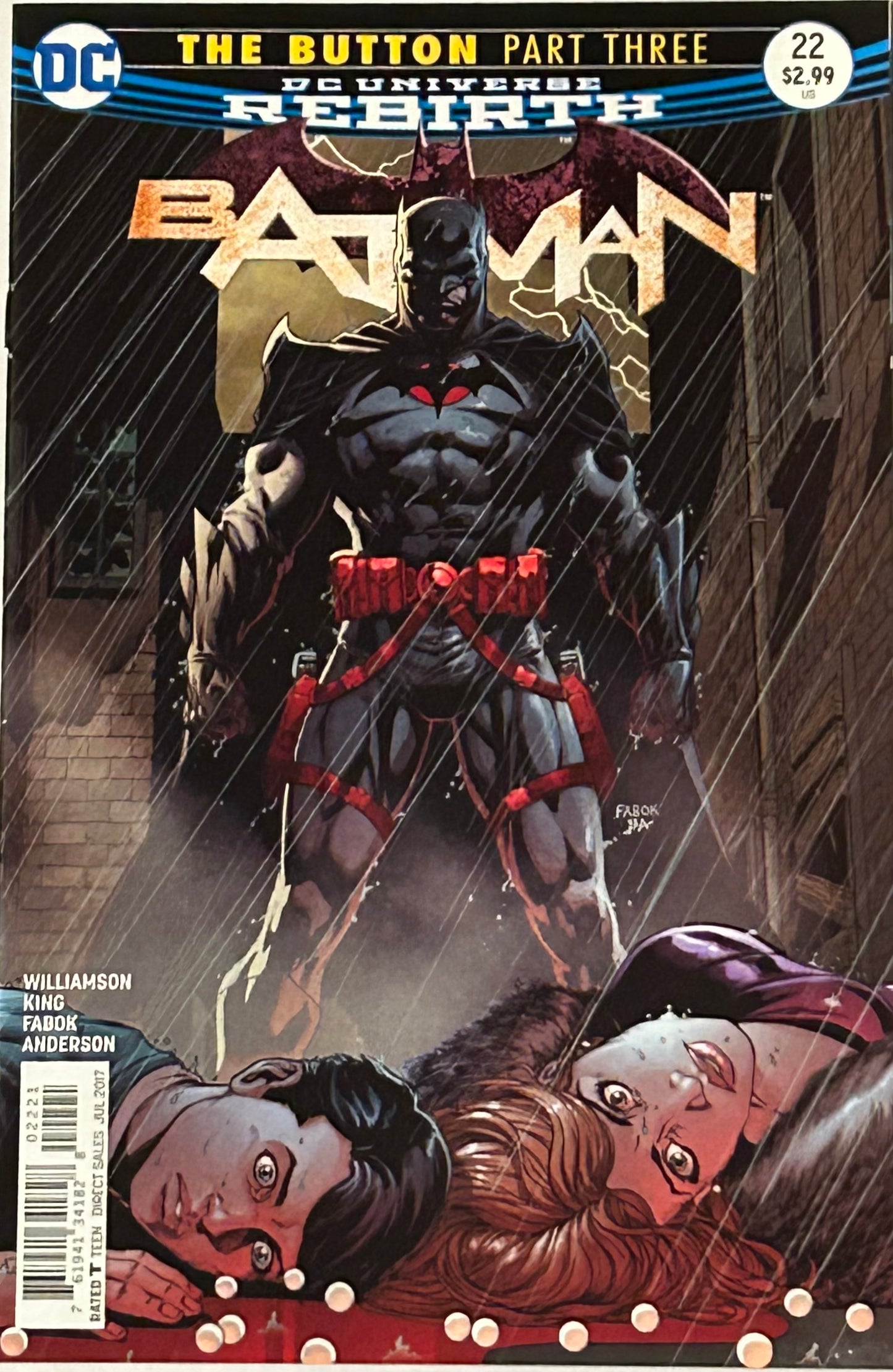 * Batman (Vol. 3) #22 (Rebirth, The Button part 3)