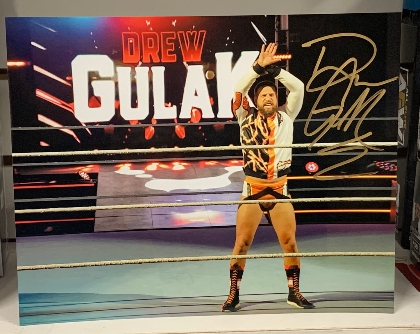 Drew Gulak Signed WWE NXT color Photo