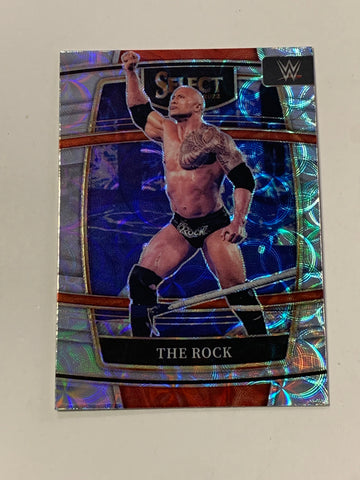 The Rock WWE Select Concourse Silver Scope Prizm Card