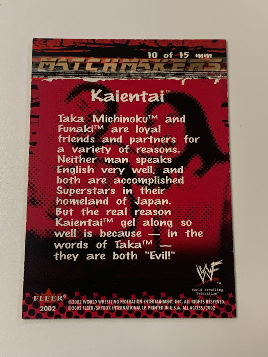 Funaki SIGNED 2002 WWE Fleer COA