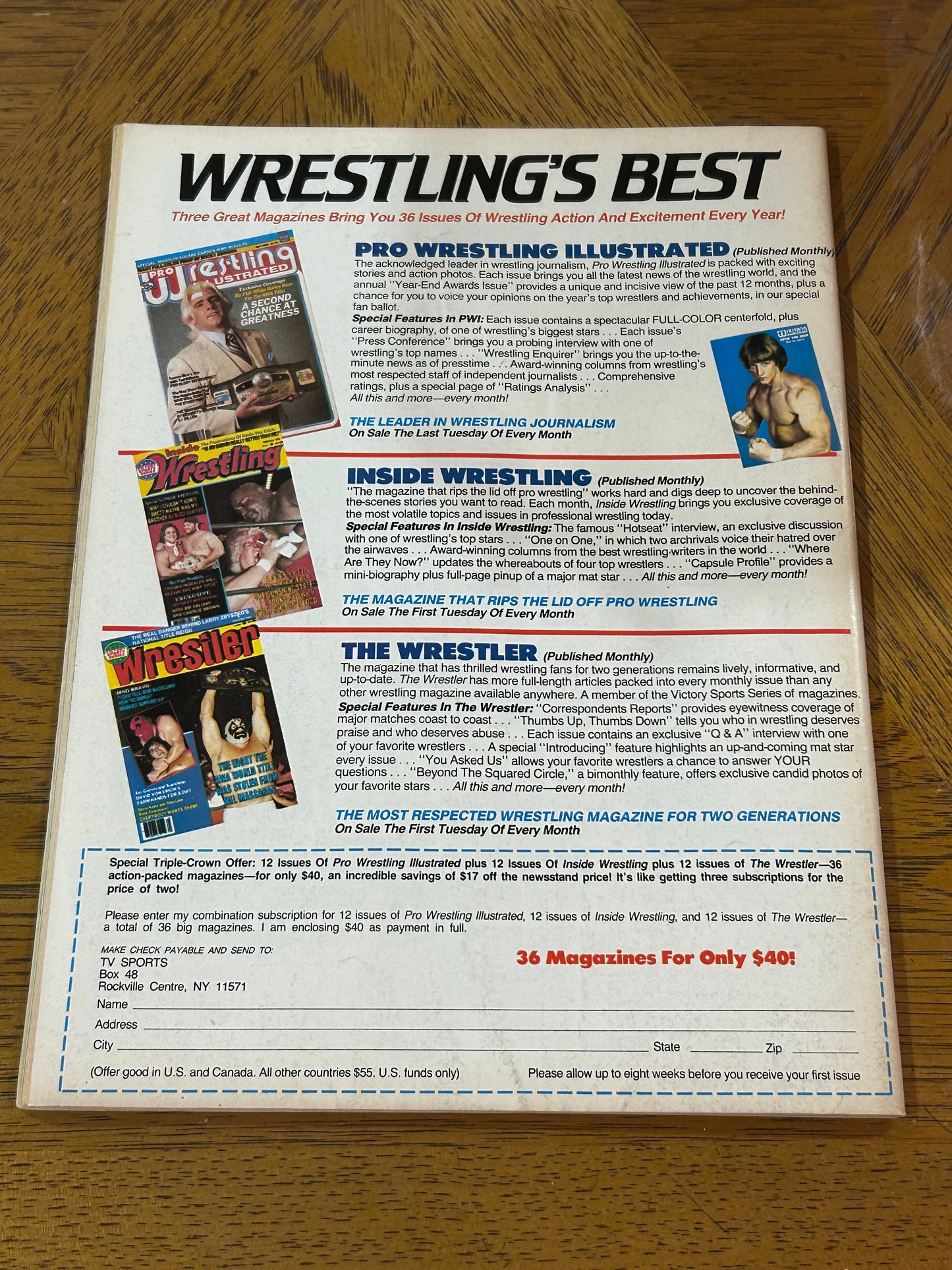 Inside Wrestling Magazine June 1984 (Ric Flair, Mike Rotondo & so many more)