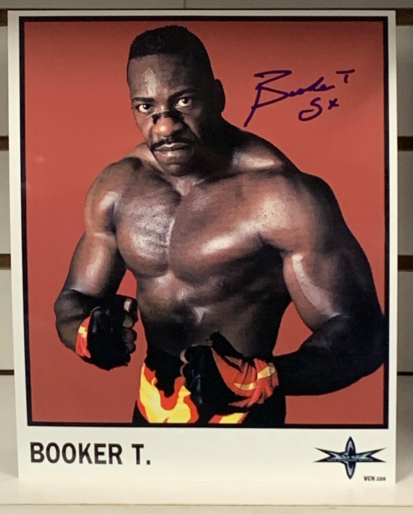Booker T Pose 1 Signed Photo WCW COA
