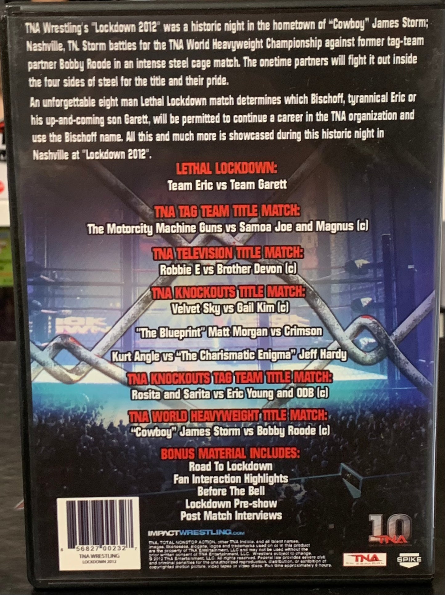 TNA DVD (2-Disc Set) “Lock Down 2012” Samoa Joe, MCMG, Jeff Hardy, Kurt Angle + More