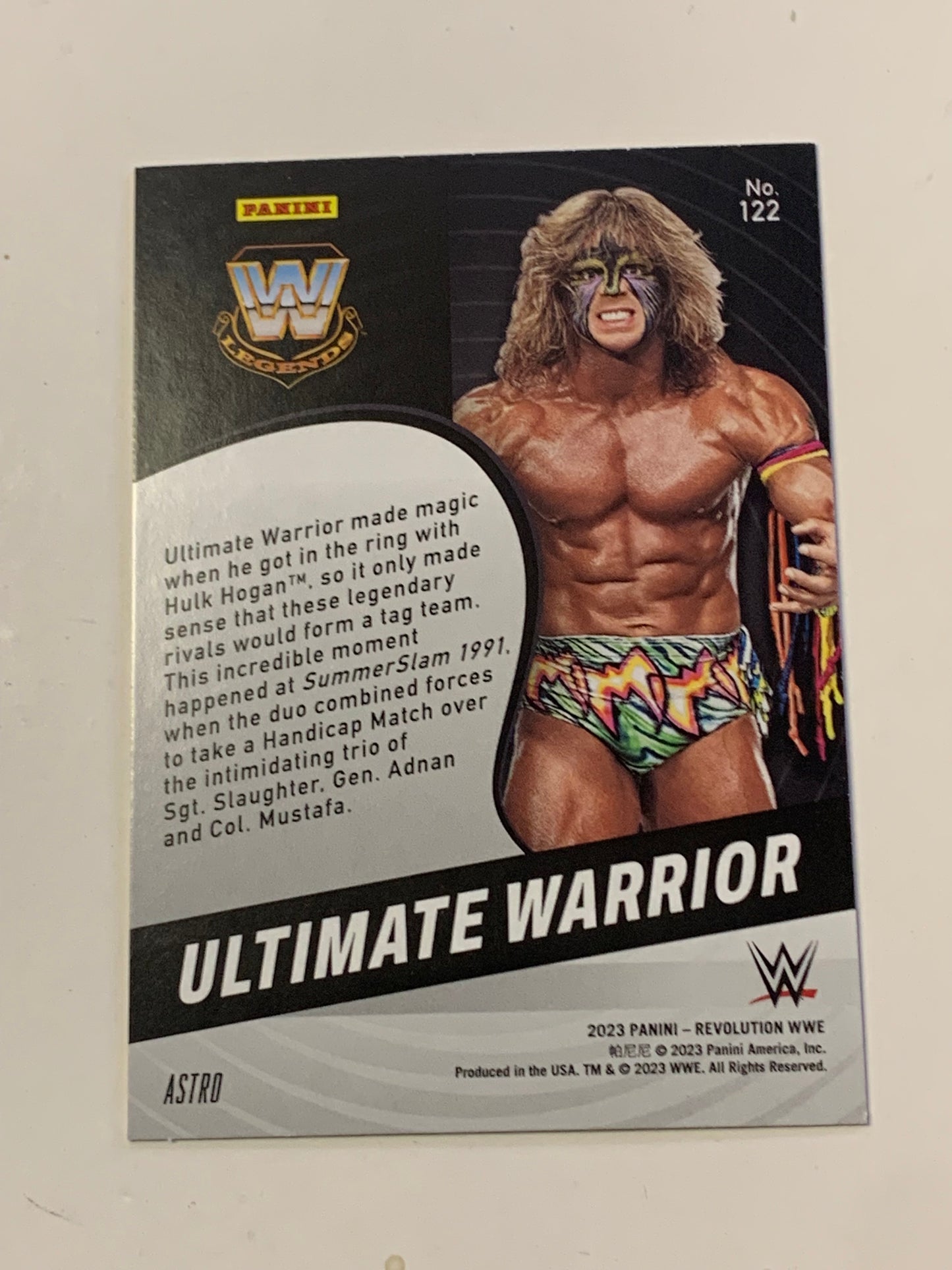 Ultimate Warrior 2023 WWE Revolution ASTRO Parallel Card