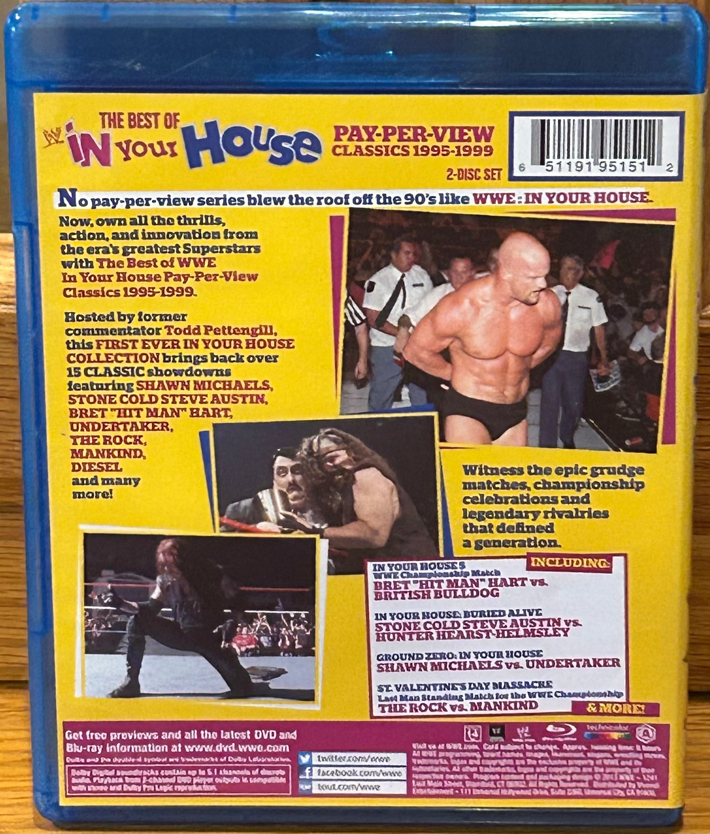 WWE The Best of In Your House Blue-ray (2-Disk set) Undertaker, Bret, Austin, Kane & so much more