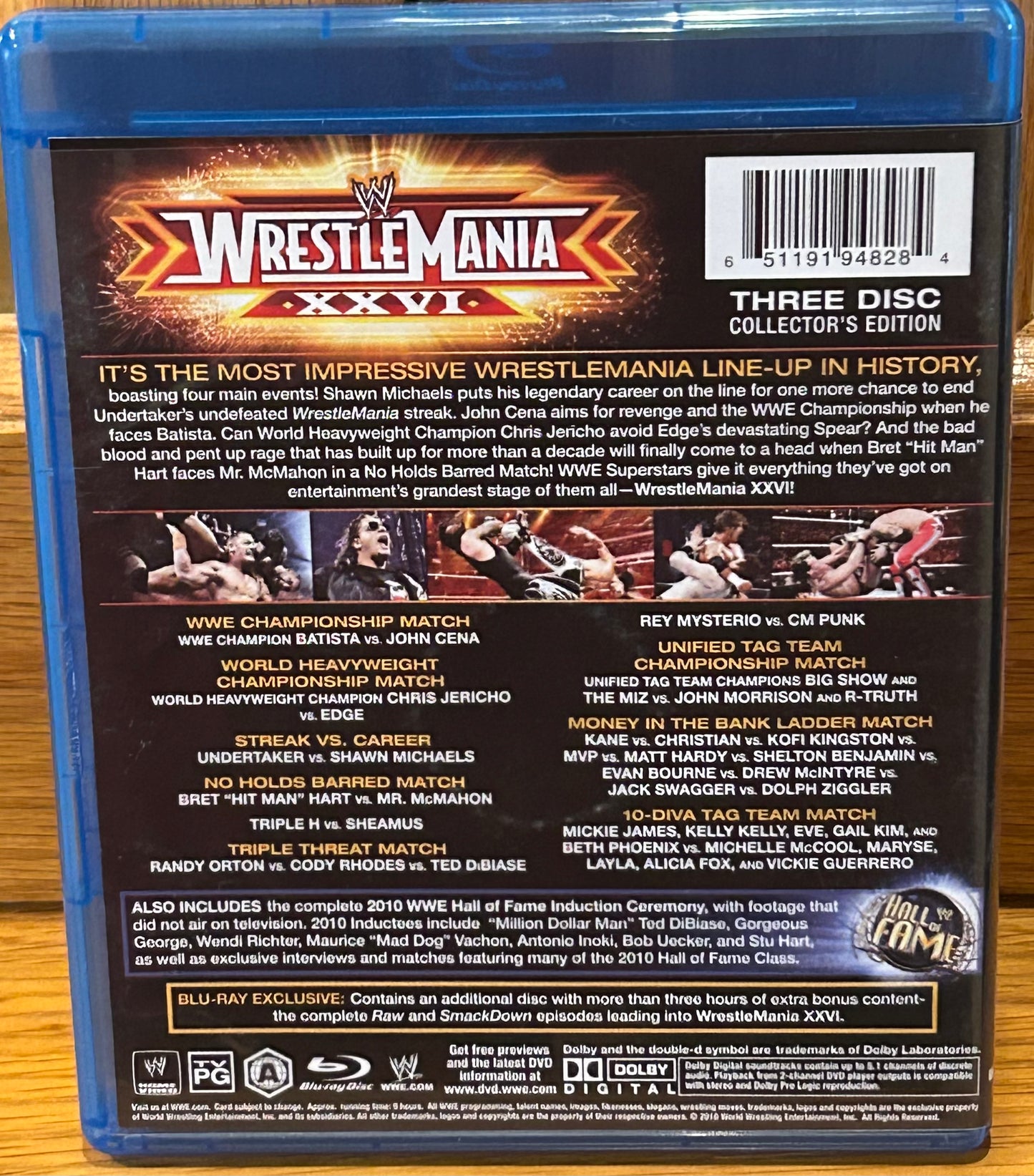 WWE Wrestlemania 26 Blue-ray (3-Disc Collector’s Edition)