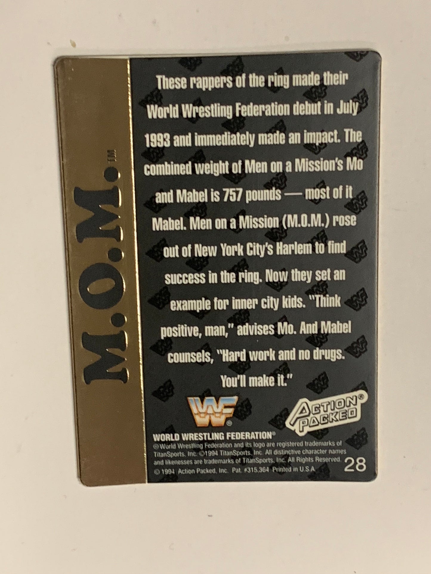 Men on a Mission 1994 WWF WWE Action Packed