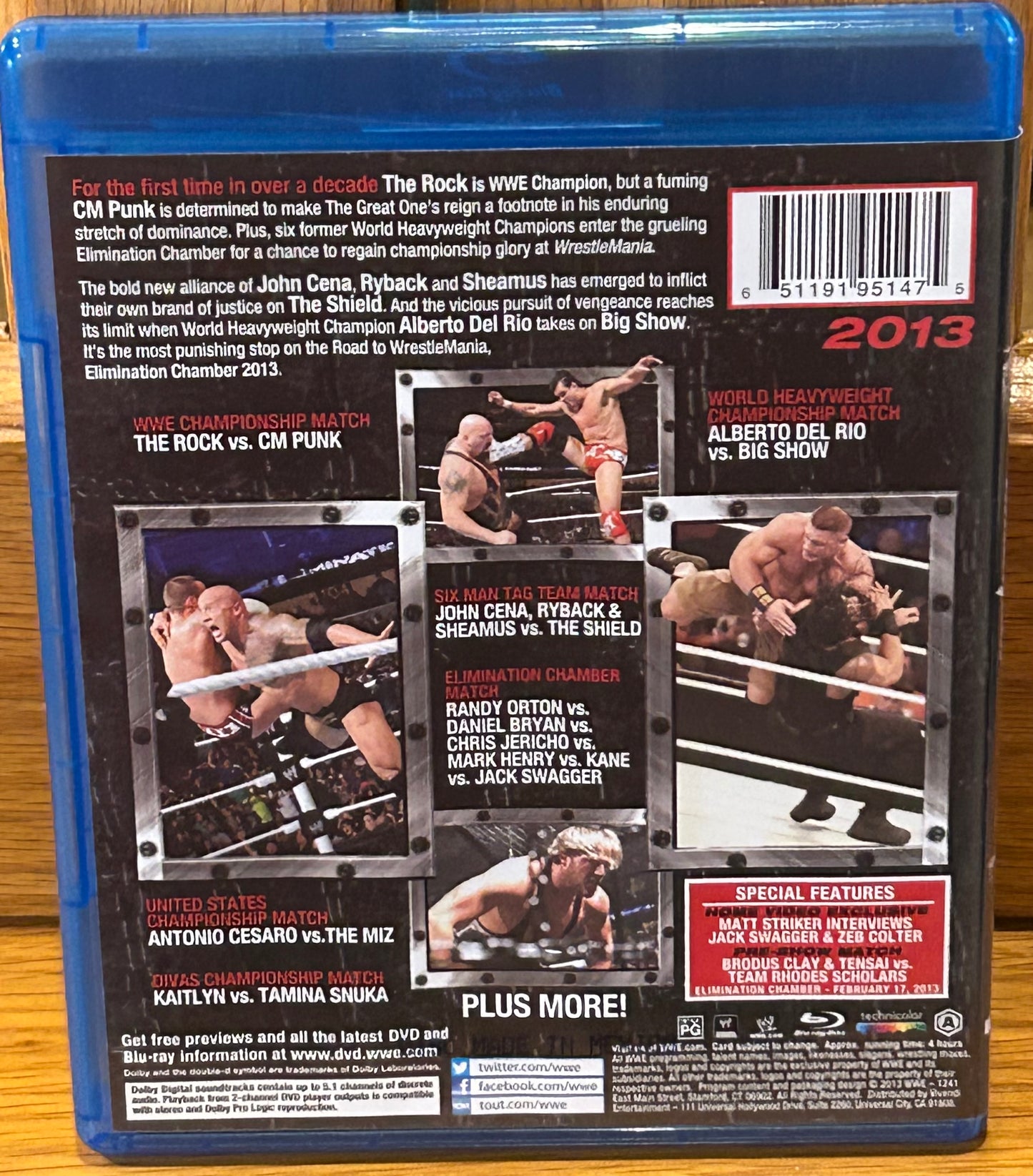 WWE Elimination Chamber 2013 Blue-ray (CM Punk, The Rock & so much more)