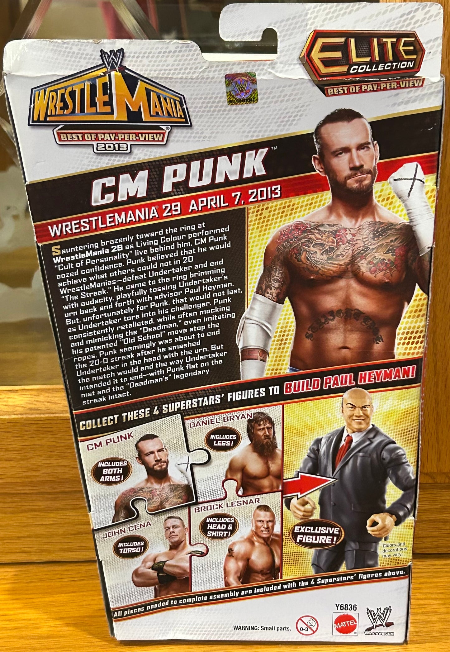 CM Punk WWE Wrestlemania Exclusive Elite Action Figure (Build Paul Heyman Arms)