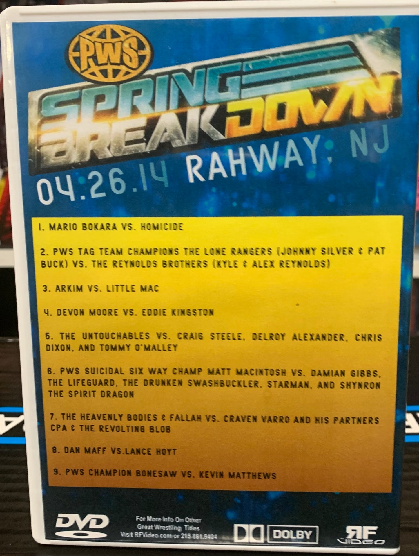 PWS Pro Wrestling Syndicate DVD “Spring Breakdown” 4/26/2014 (Eddie Kingston, Dan Maff, Lance Hoyt & so much more)