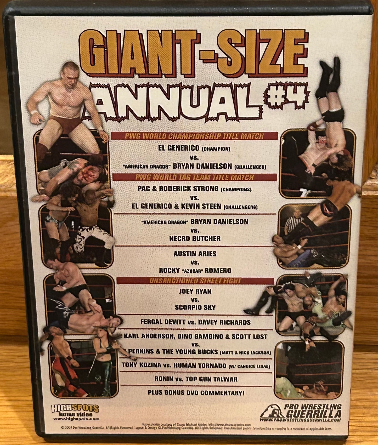 PWG Pro Wrestling Guerrilla DVD “Giant-Size Annual (El Generico, Pac, Strong, Steen & so much more)