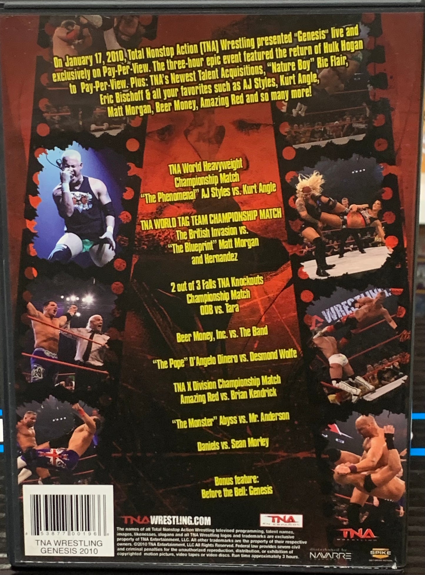 TNA DVD “Genesis 2010” (AJ Styles, Angle, Amazing Red & so much more)
