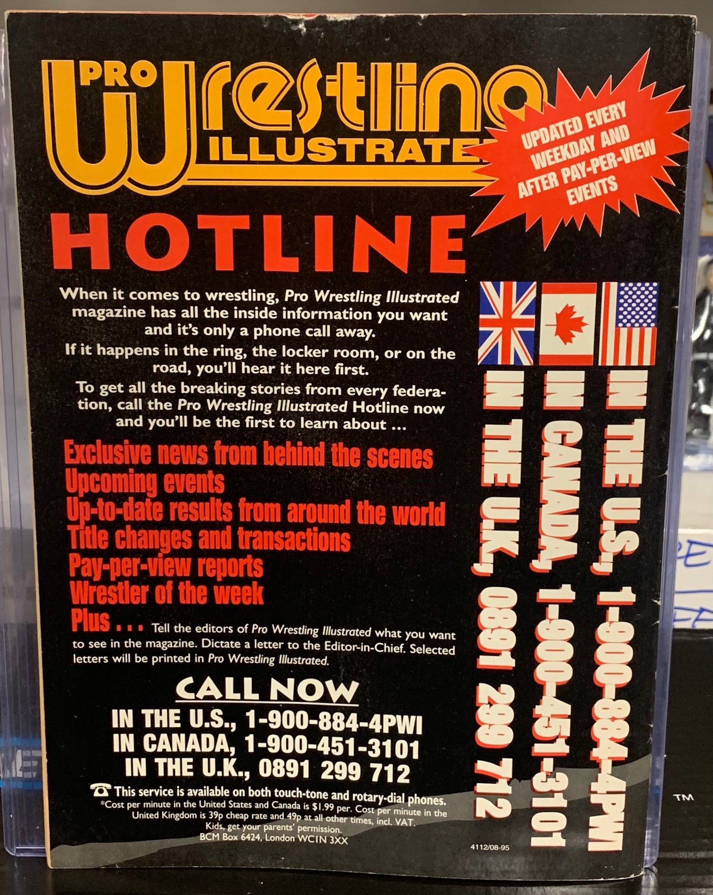 PWI Pro Wrestling Illustrated Magazine Nov. 1996 (ECW poster Dreamer McGillicutty & Kimona)