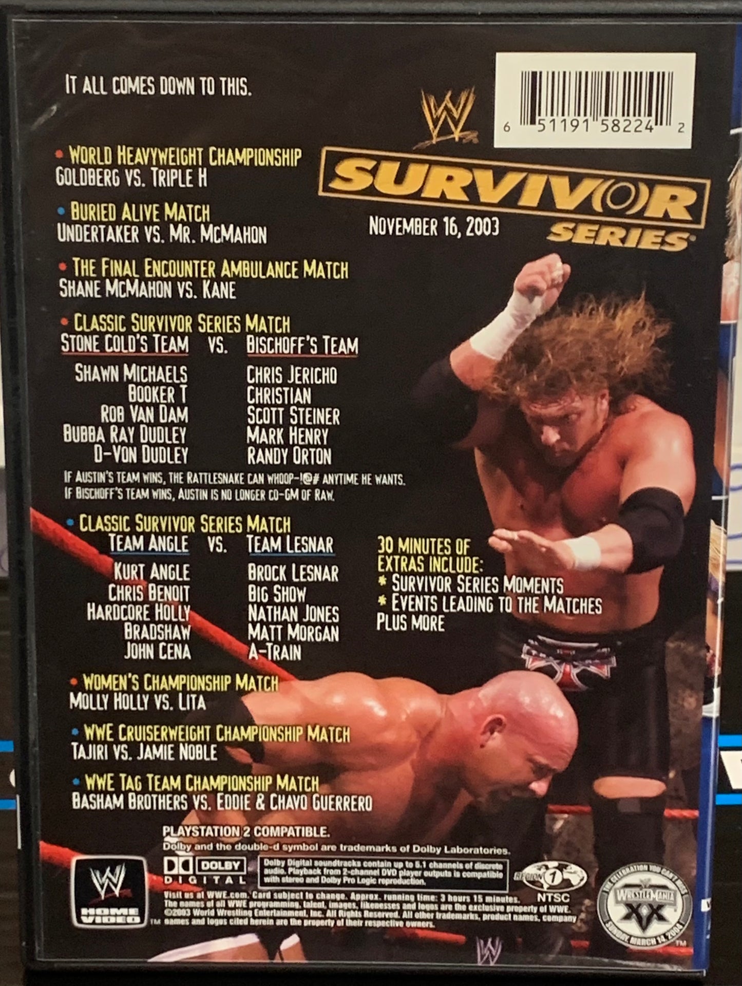 WWE DVD “Survivor Series 2003” (Triple H, Goldberg, Undertaker)