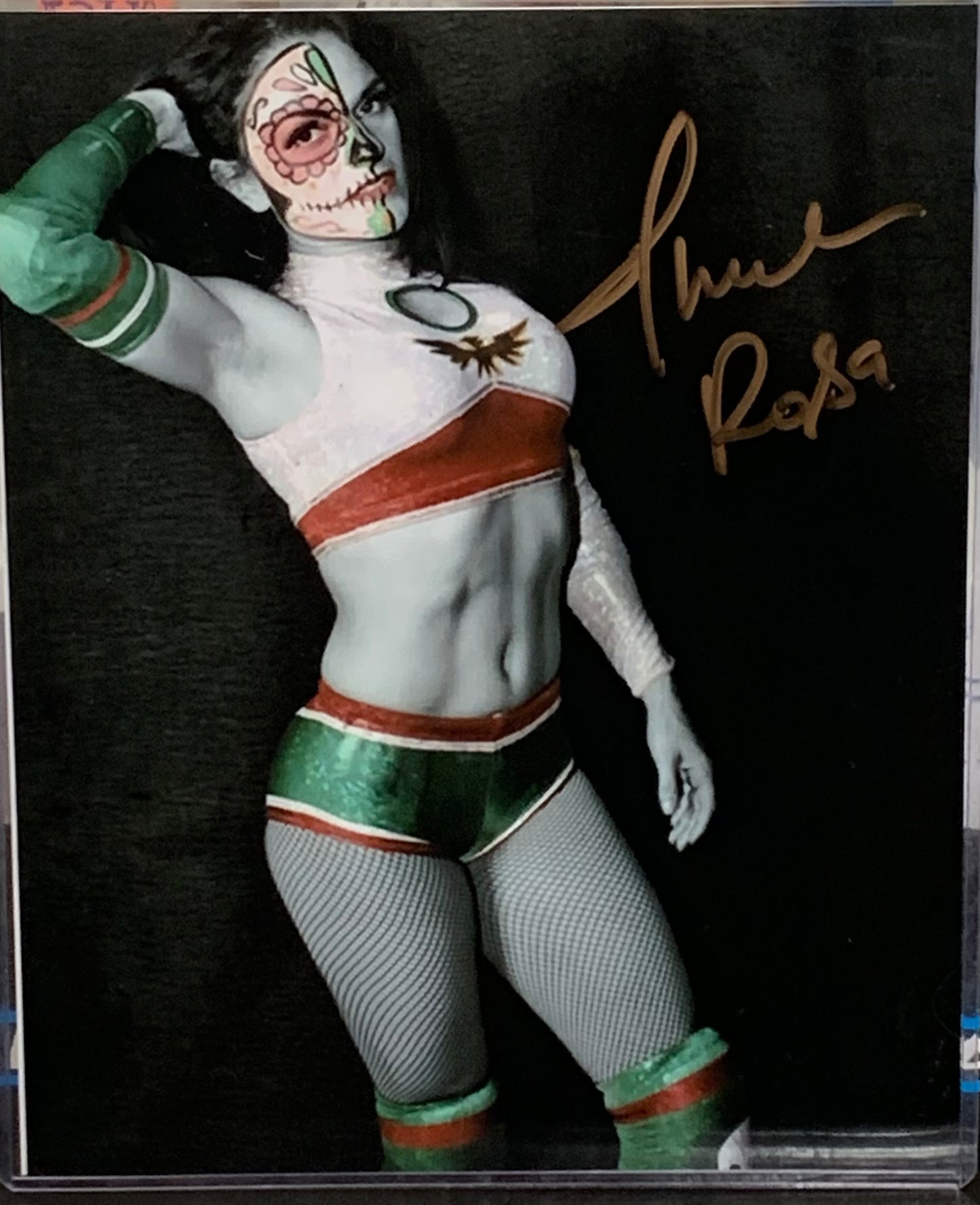 Thunder Rosa AEW Signed 8x10 Color Photo (Comes w/COA)