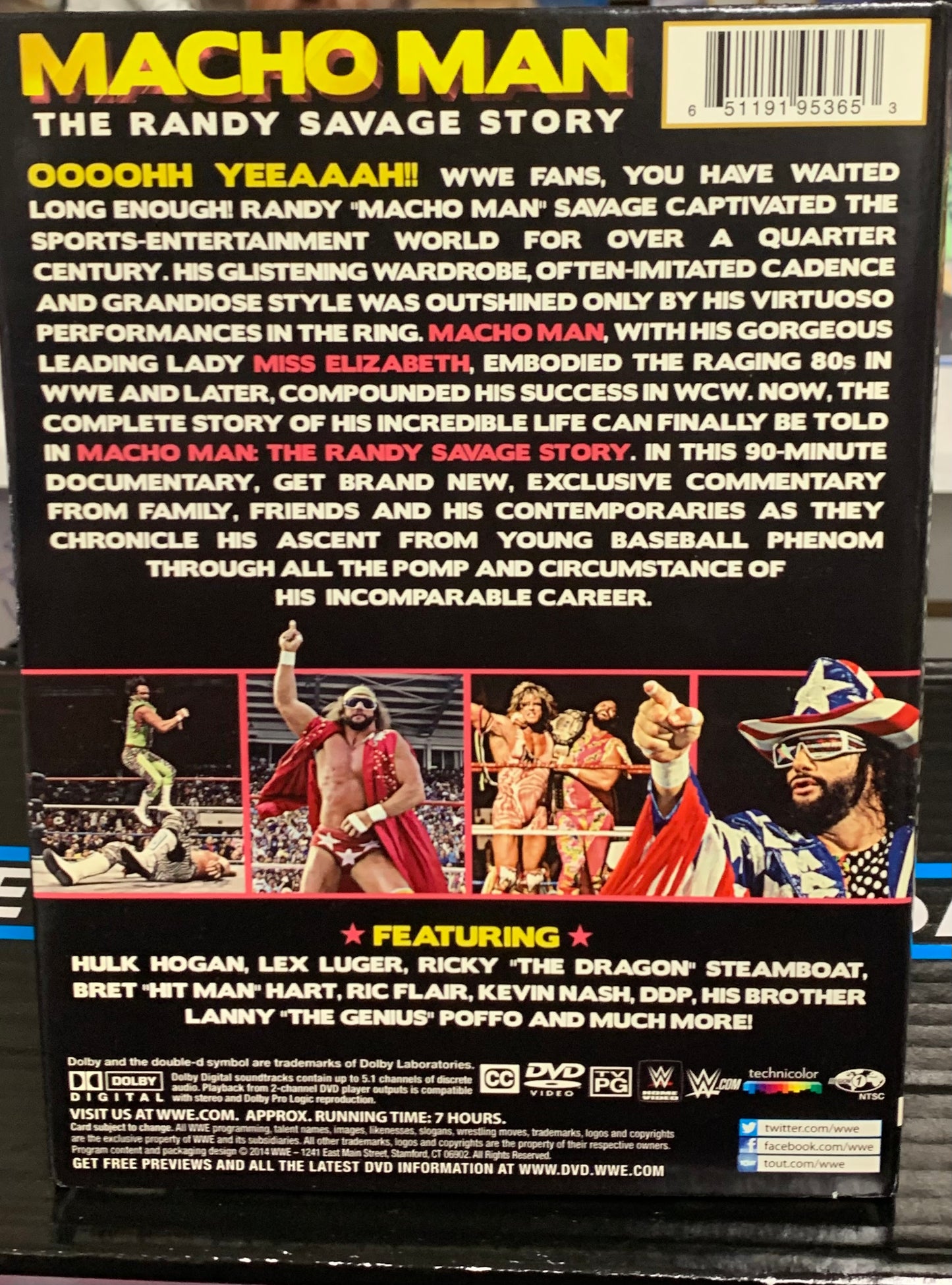 WWE DVD(3-Disc Set) Macho Man, The Randy Savage Story” (Steamboat, Hogan, Piper, HBK)