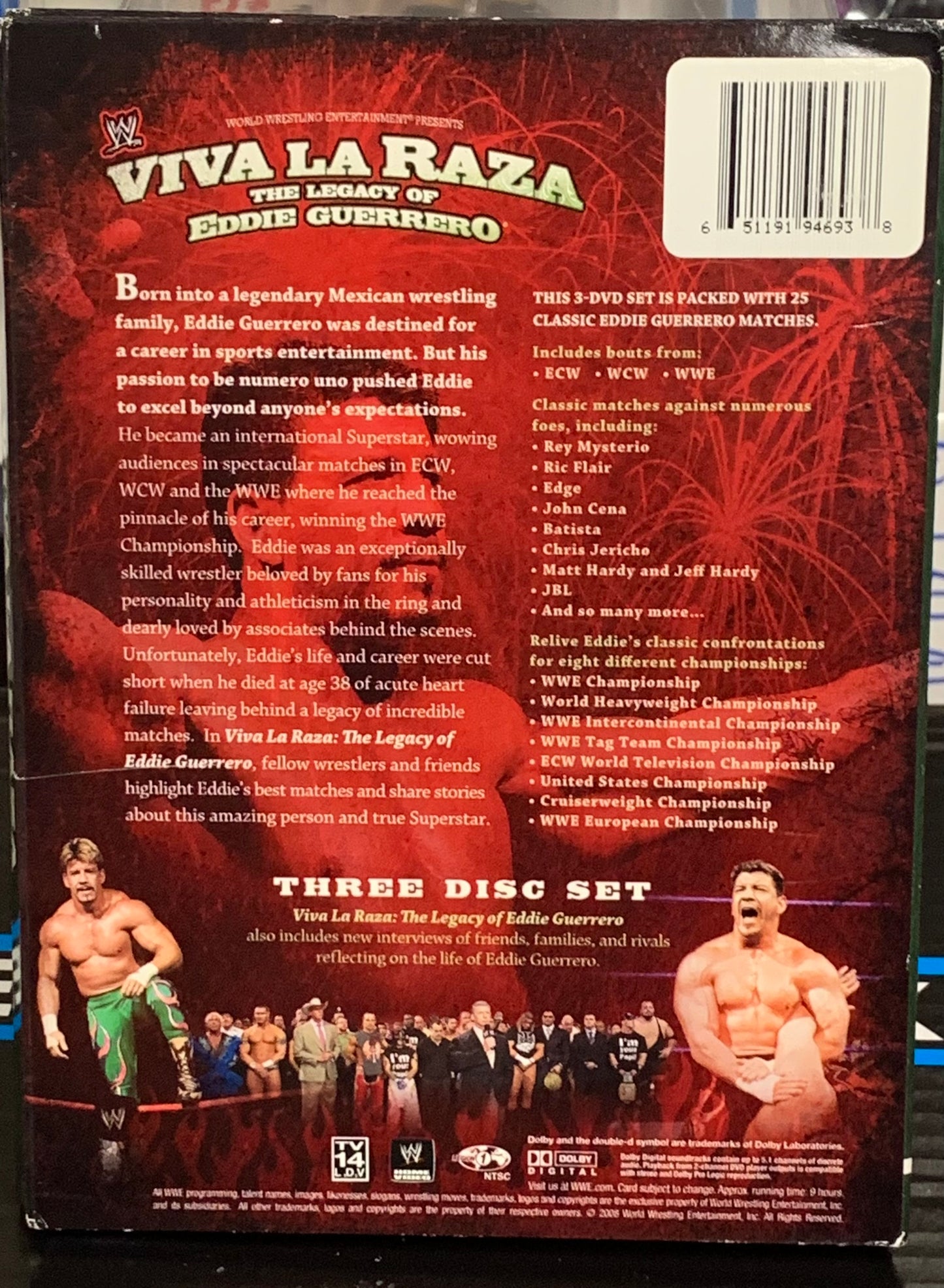 WWE DVD (3-Disc Set) “Viva La Raza, The Legacy of Eddie Guerrero”