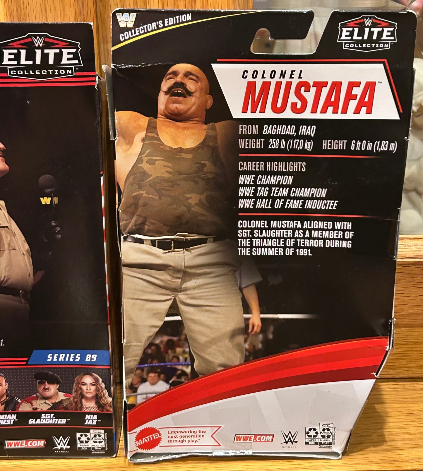 Sgt Slaughter & Colonel Mustafa WWE Mattel Elite Action Figures (Sealed, Never Opened)