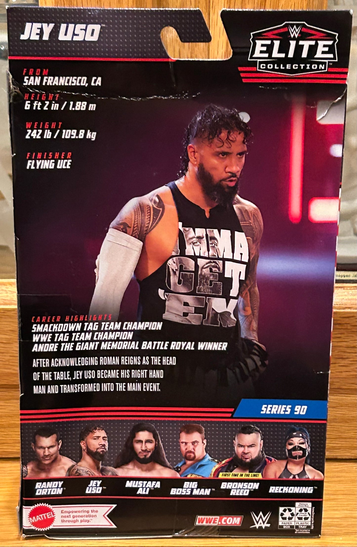 Jey Uso WWE Mattel Elite Series 90 Action Figure (Brand New, Never Opened)