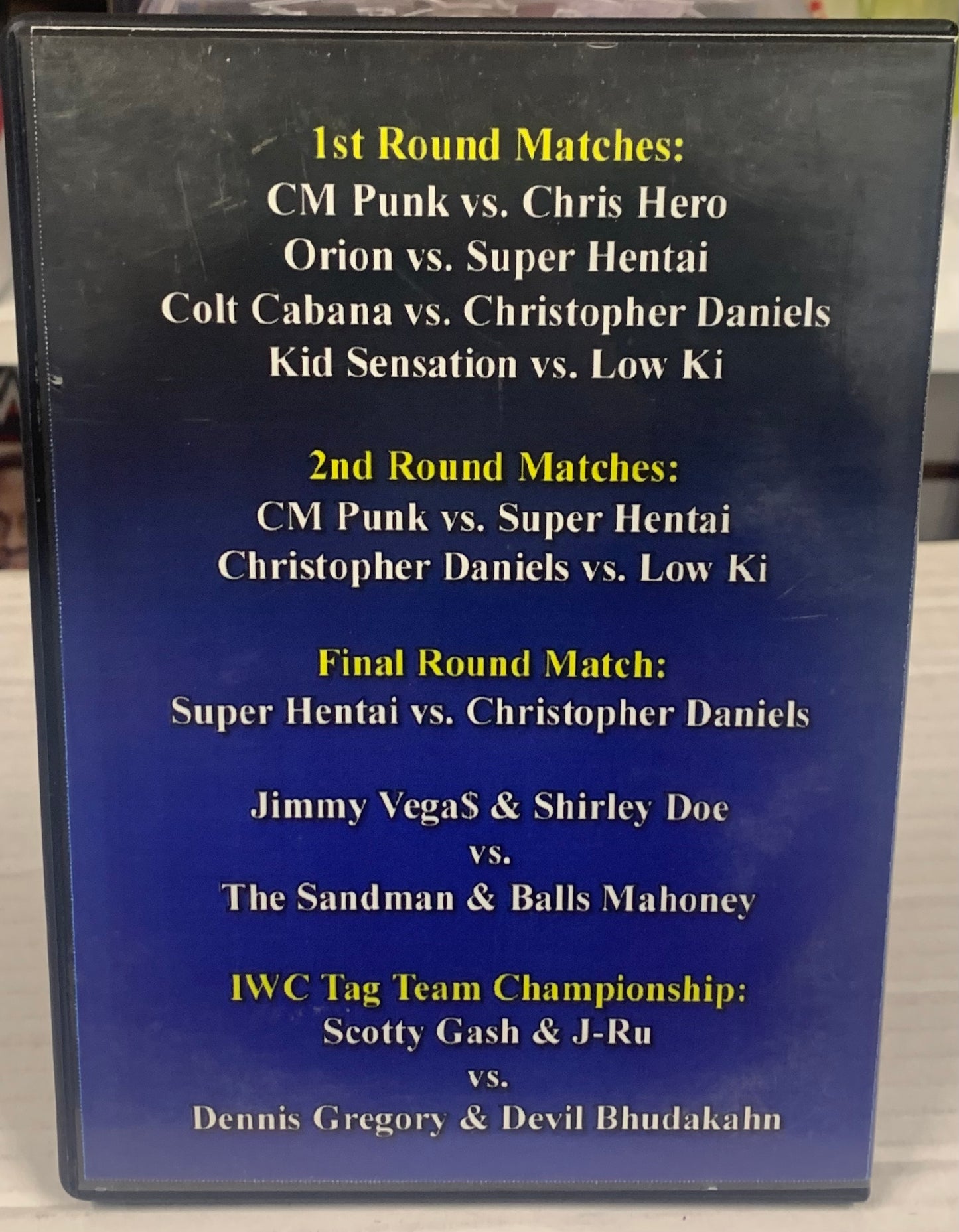 IWC International Wrestling Cartel DVD “Super Indy 2002” (CM Punk, Chris Hero, Lowki, Christopher Daniels)