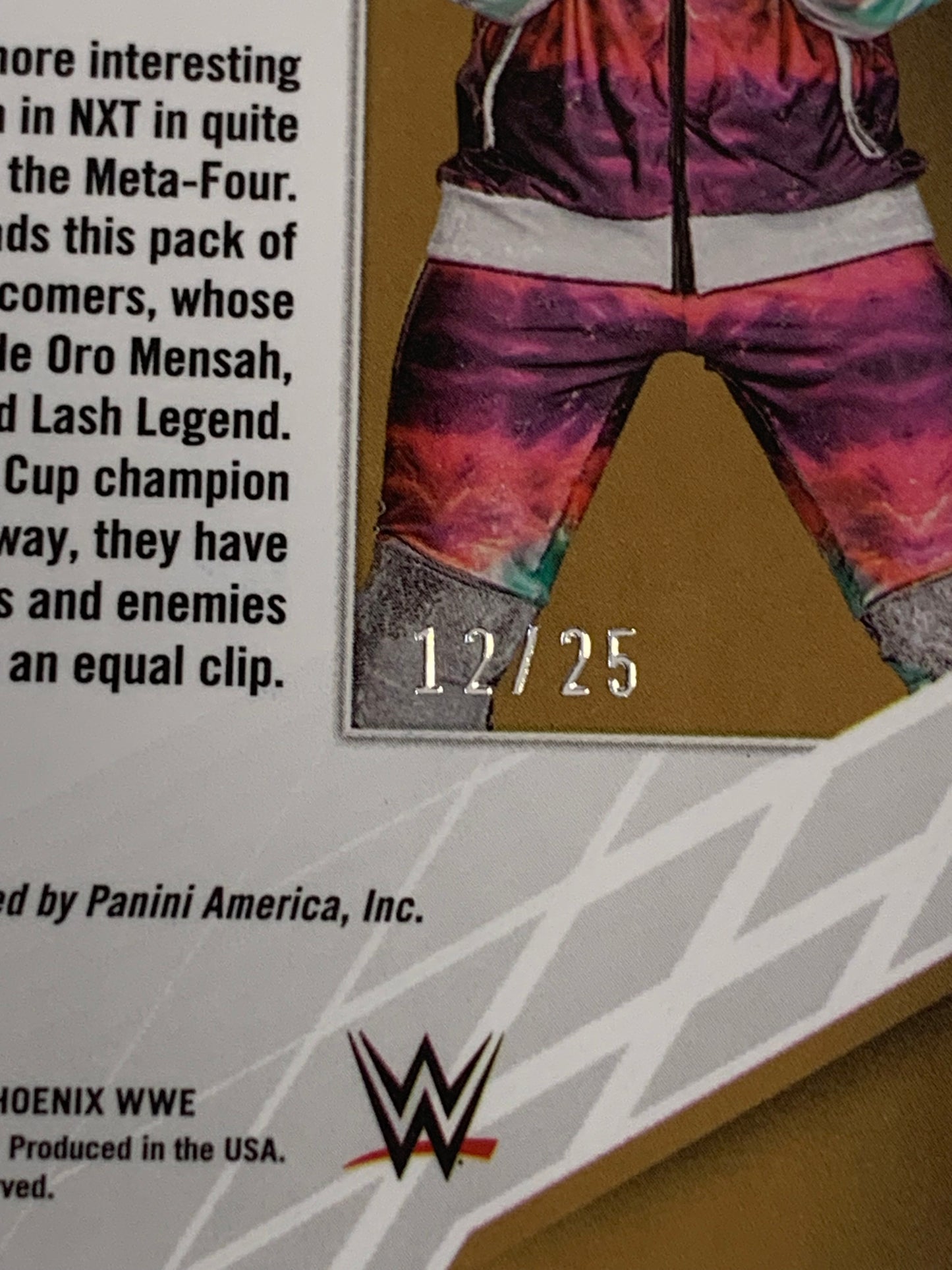 Noam Dar 2023 WWE Chronicles Phoenix Auto Card #12/25 NXT