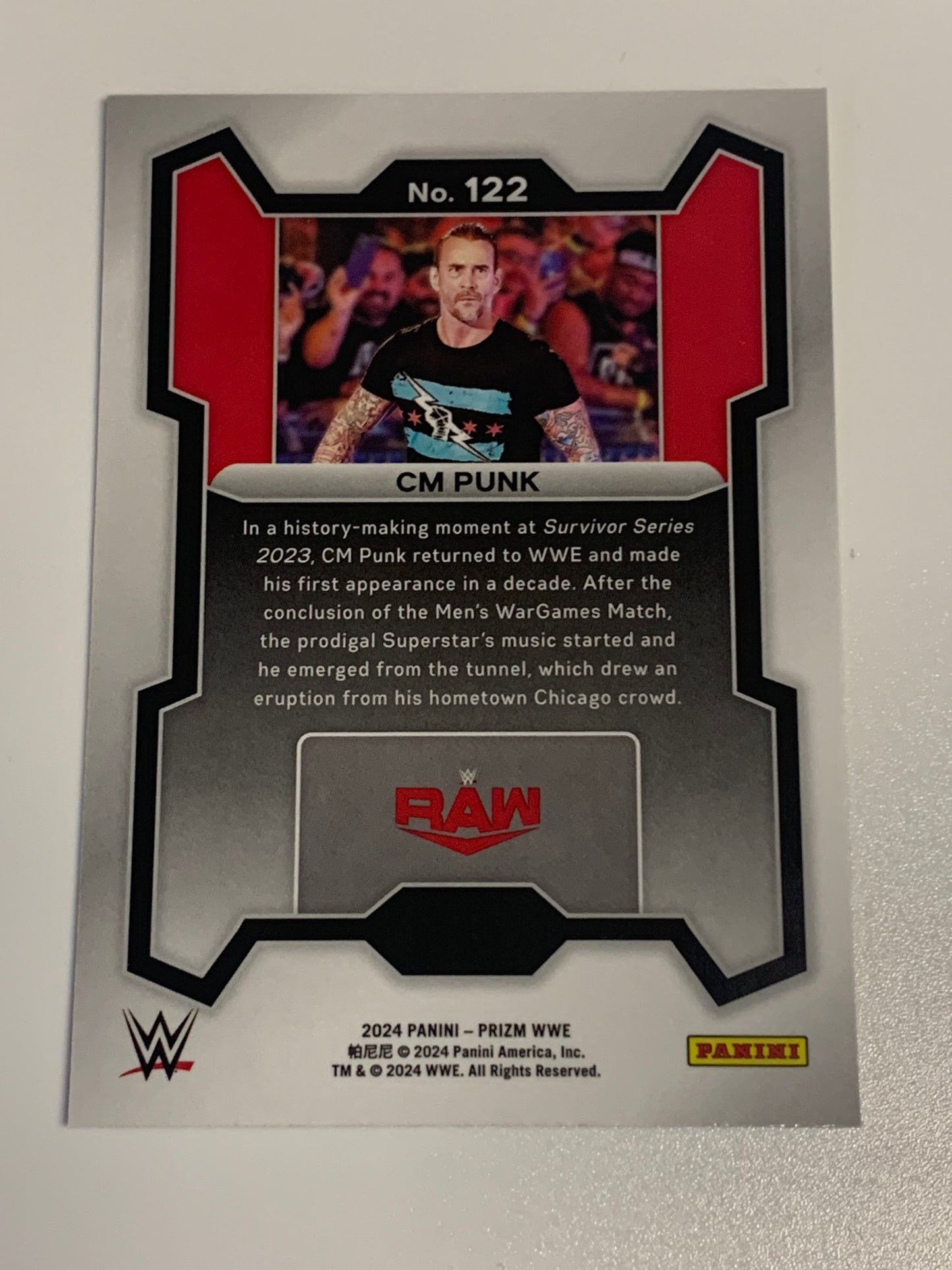 CM Punk 2024 WWE Panini Prizm #122