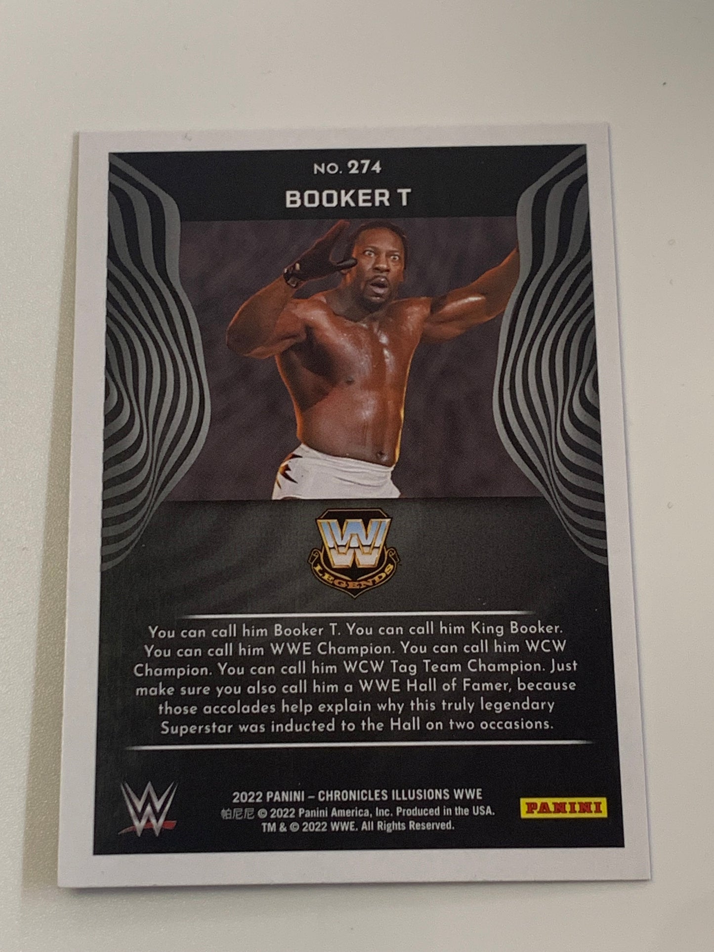 Booker T 2022 WWE Panini Chronicles Illusions Card