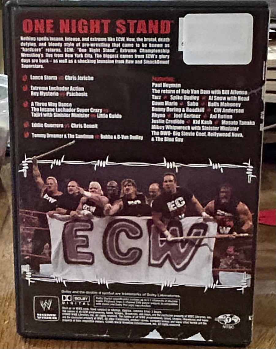* ECW DVD “One Night Stand” 6/12/2005 (Dreamer, Sandman, Austin, Taz & so much more)