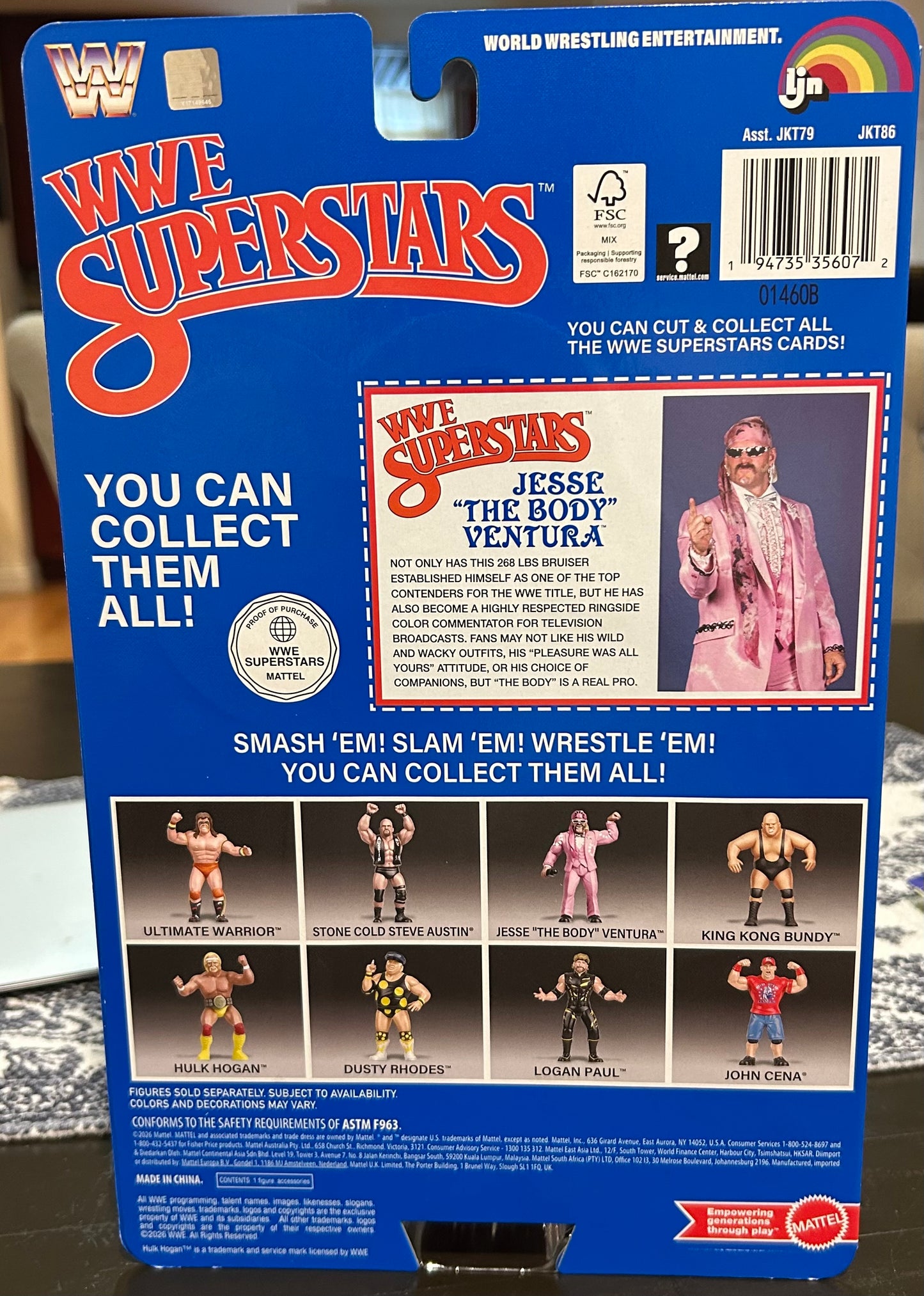 + Jesse “The Body” Ventura WWE Mattel LJN BLACK CARD Figure (RED HOT)
