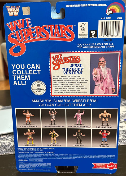 + Jesse “The Body” Ventura WWE Mattel LJN BLACK CARD Figure (RED HOT)