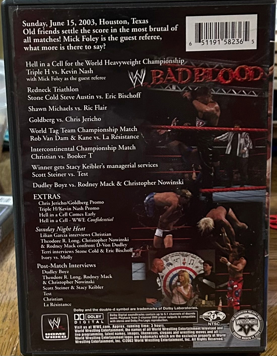 * WWE Bad Blood 2003 DVD (Austin, Nash, Triple H, RVD & so much more)