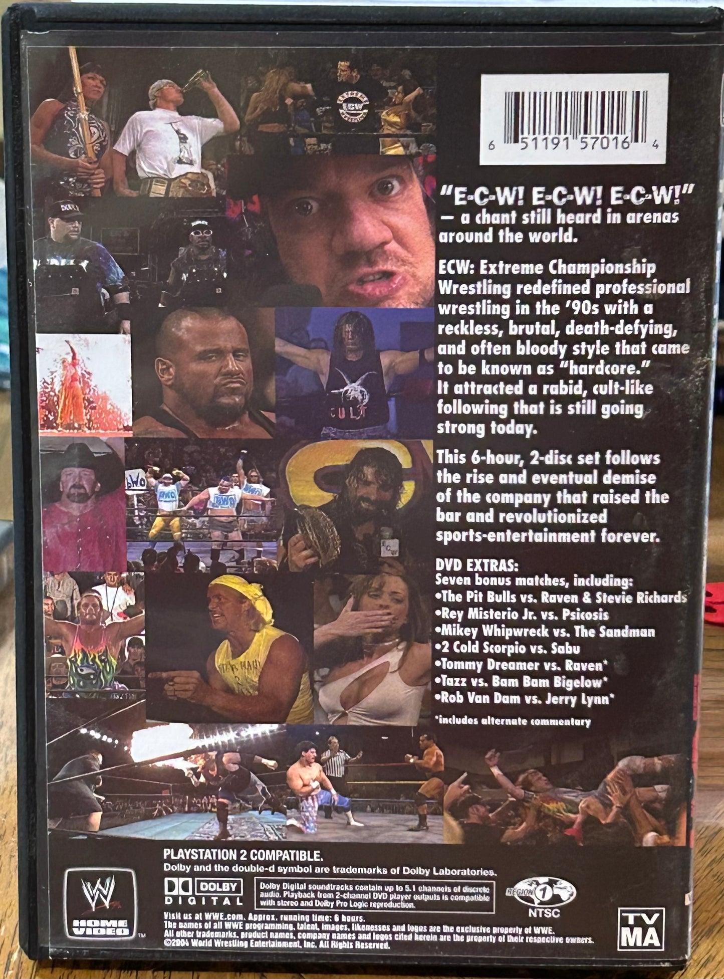 * The Rise and Fallbof ECW DVD (2-Disc Set) (Paul Heyman, Taz, Sandman, Dreamer & so much more)