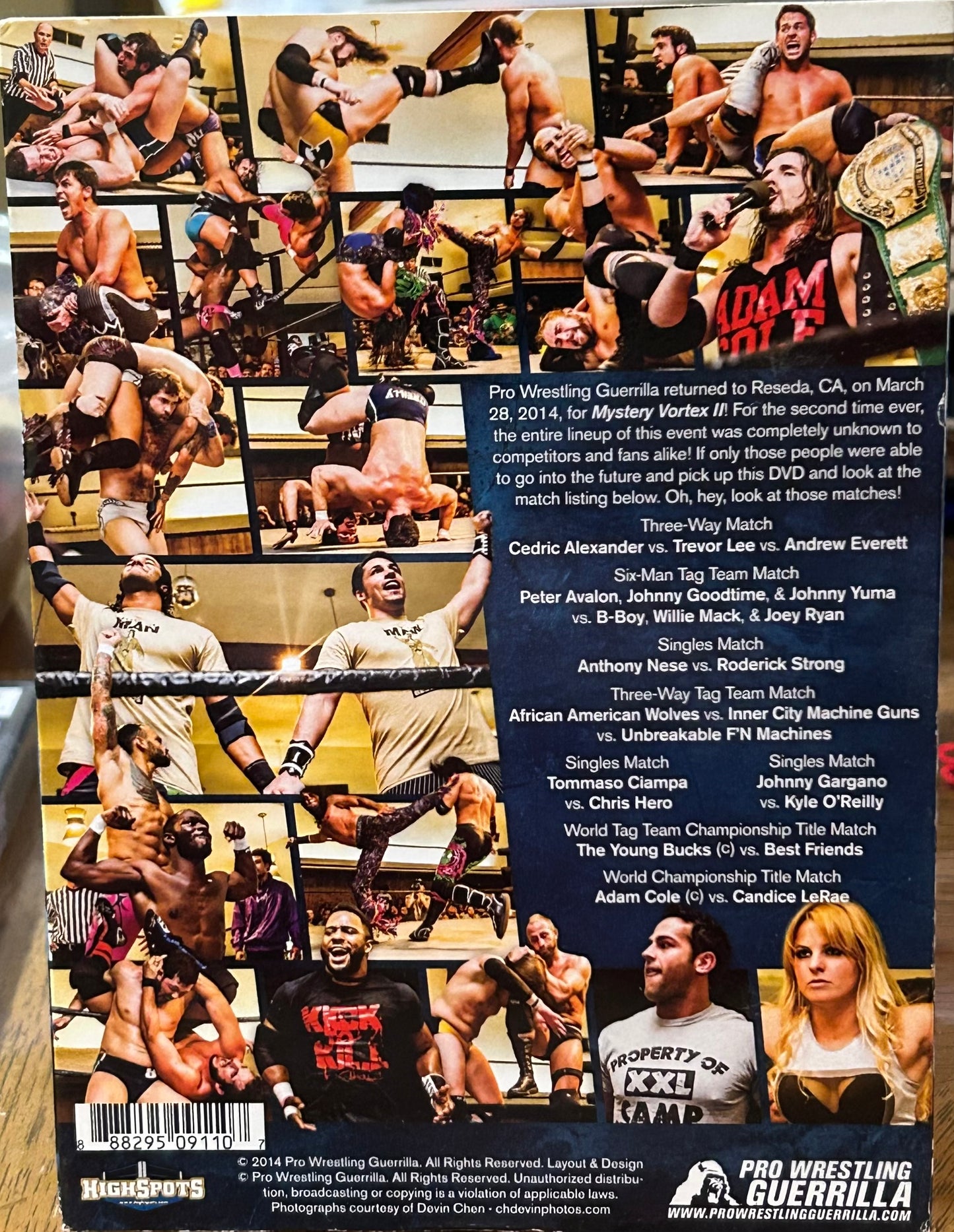 * PWG DVD “Mystery Vortex 2” 3/28/2014 (Young Bucks, Ciampa, Adam Cole & so much more)