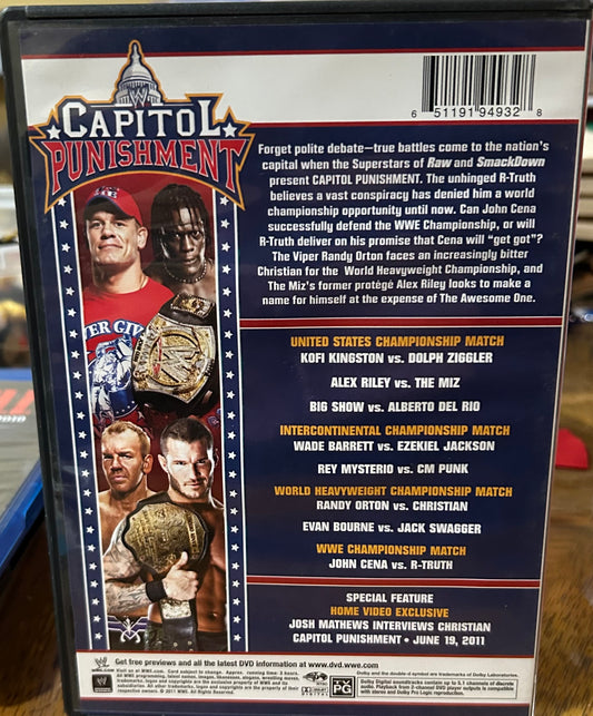 * WWE Capital Punishment 2011 DVD (John Cena, Ziggler, Mysterio, CM Punk & so much more)